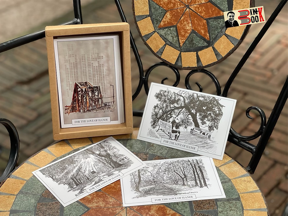 27 tấm postcard Vì Tình Yêu Hà Nội - Martín Rama - hoạ sĩ Đặng Viết Lộc - Tri Thức Trẻ Books