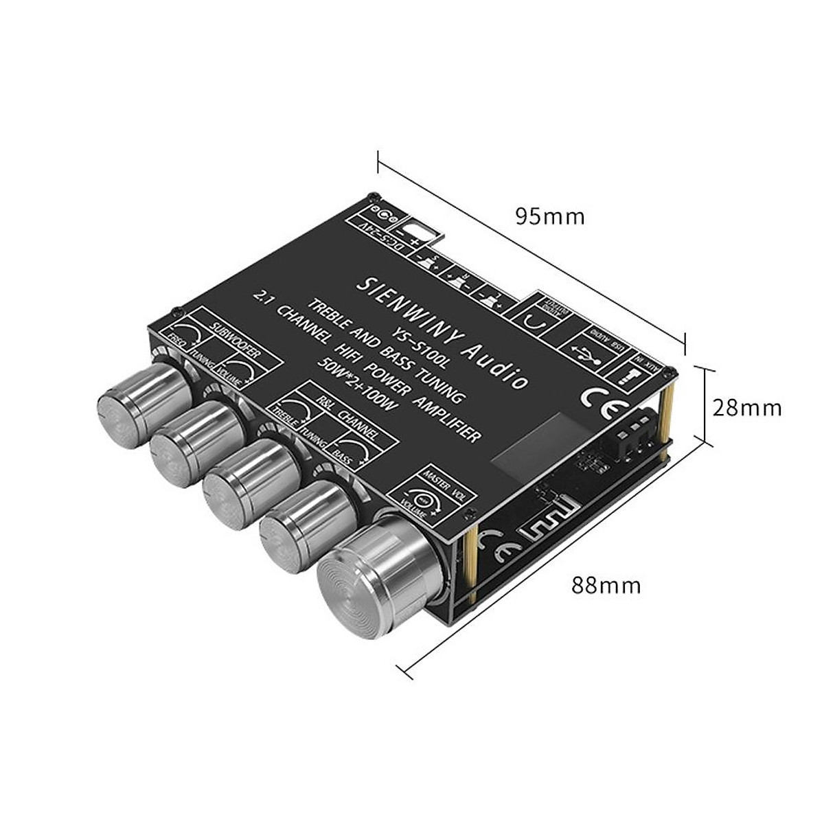 Portable BT Power Amplifier Module Multifunctional 2.1 Channel Power ...
