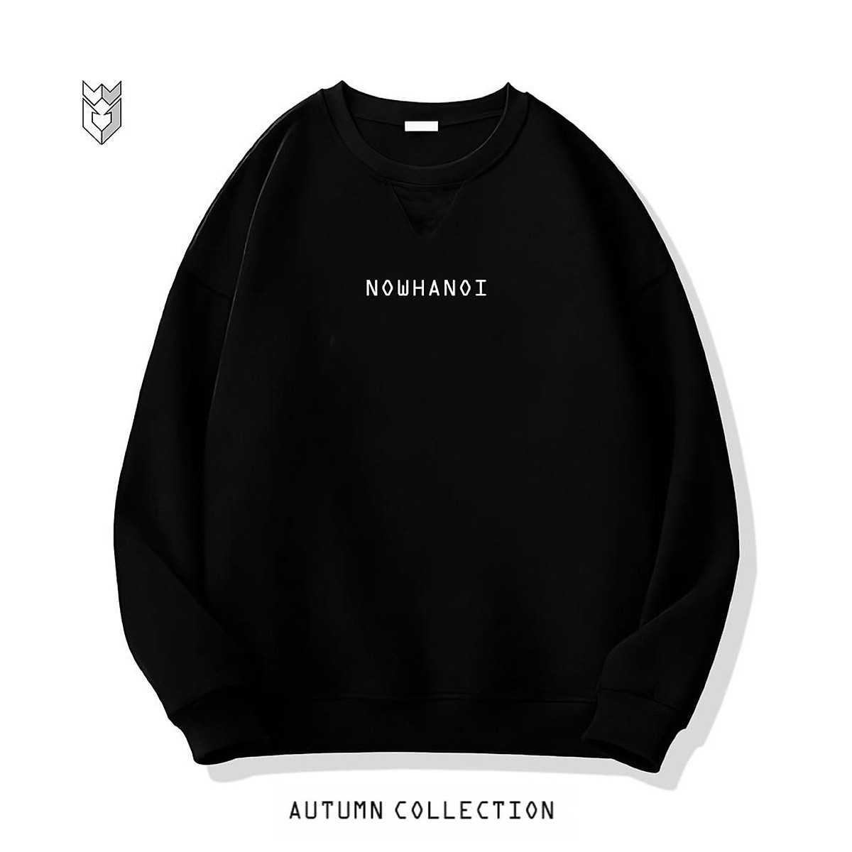 Áo Sweater cổ điển nam màu đen