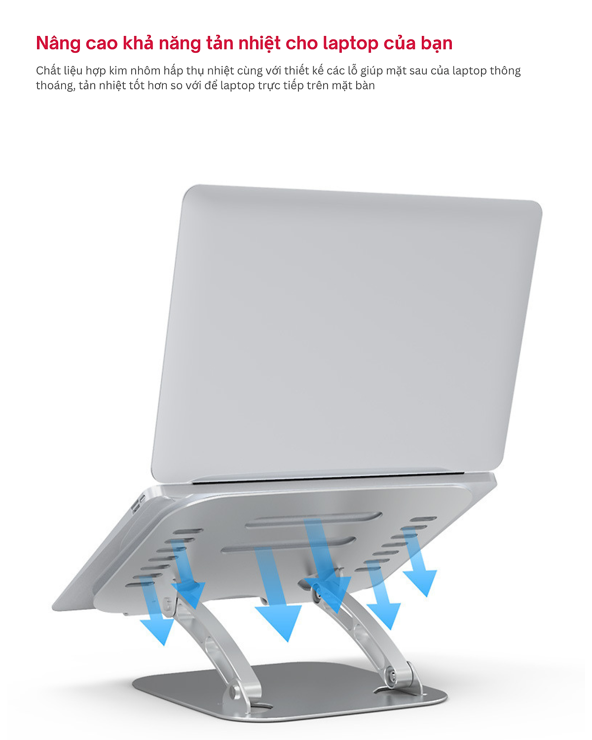 Giá Đỡ Máy Tính, Laptop, iPad, Macbook Hợp Kim Nhôm Cao Cấp. Hỗ Trợ Tản Nhiệt Chống Mỏi Cổ, Vai, Gáy. Hàng Chính Hãng Tamayoko