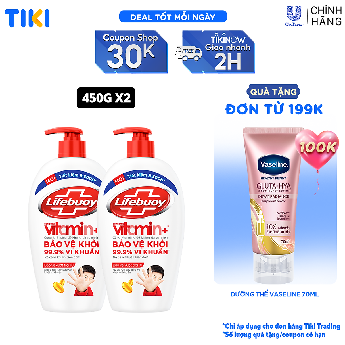 Combo 2 Nước Rửa Tay Lifebuoy Bảo Vệ Vượt Trội 10 Giúp Sạch Khuẩn Và Bảo Vệ Vượt Trội Khỏi 99.9% Vi Khuẩn Tốt Nhất Chai 450g