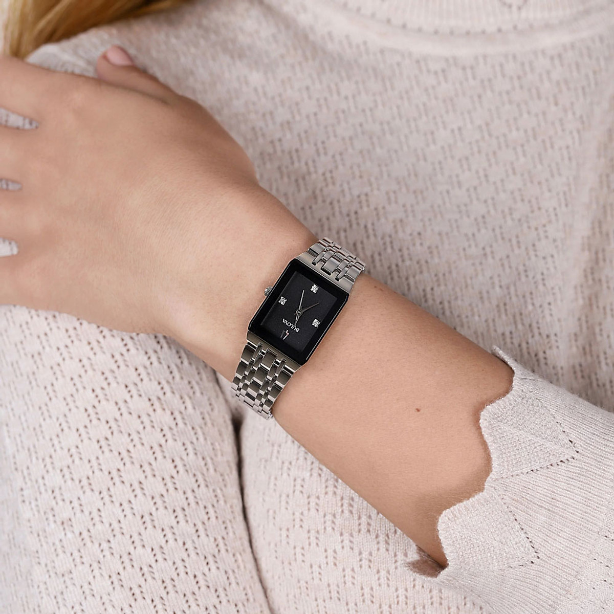 Mua Đồng Hồ Nữ Bulova Đính Kim Cương Dây Thép Không Gỉ 96P202 - Mặt Đen tại  Cửa hàng đồng hồ Citizen