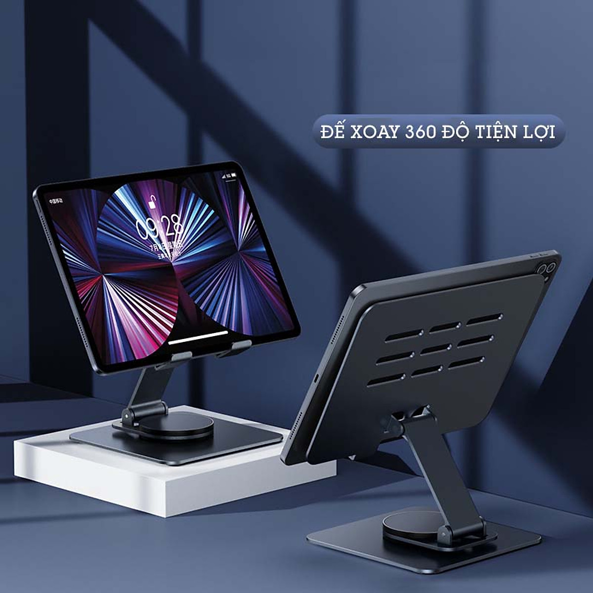 Giá Đỡ Hợp Kim Nhôm Để Bàn Xoay 360 Độ Cho Điện Thoại, Máy Tính Bảng, Iphone, Ipad L06 - Hàng chính hãng