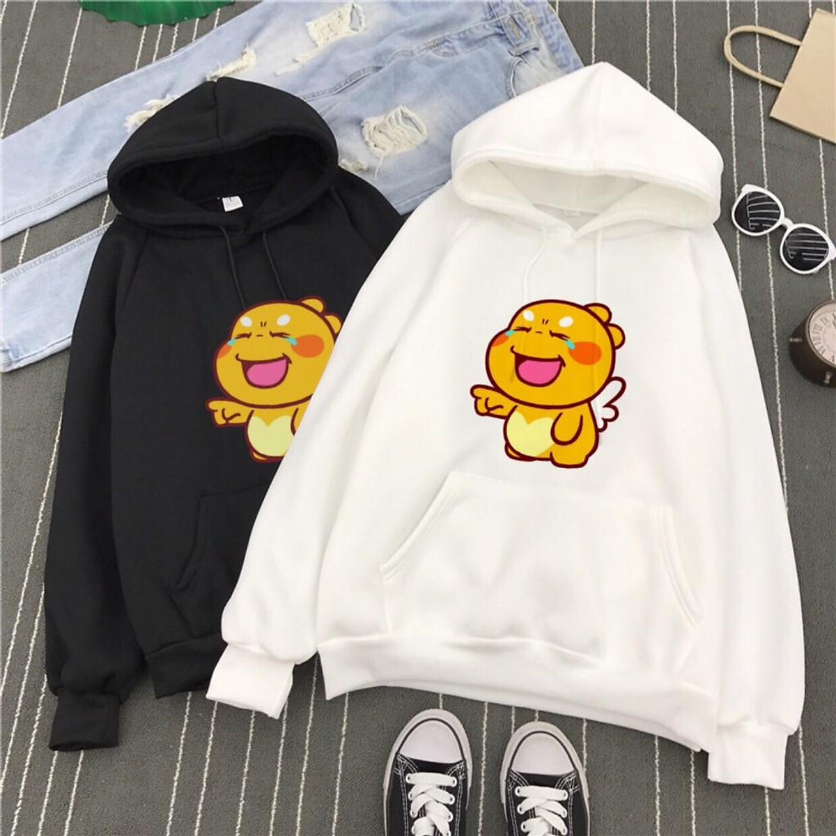 Áo hoodie đôi đẹp siêu dễ thương