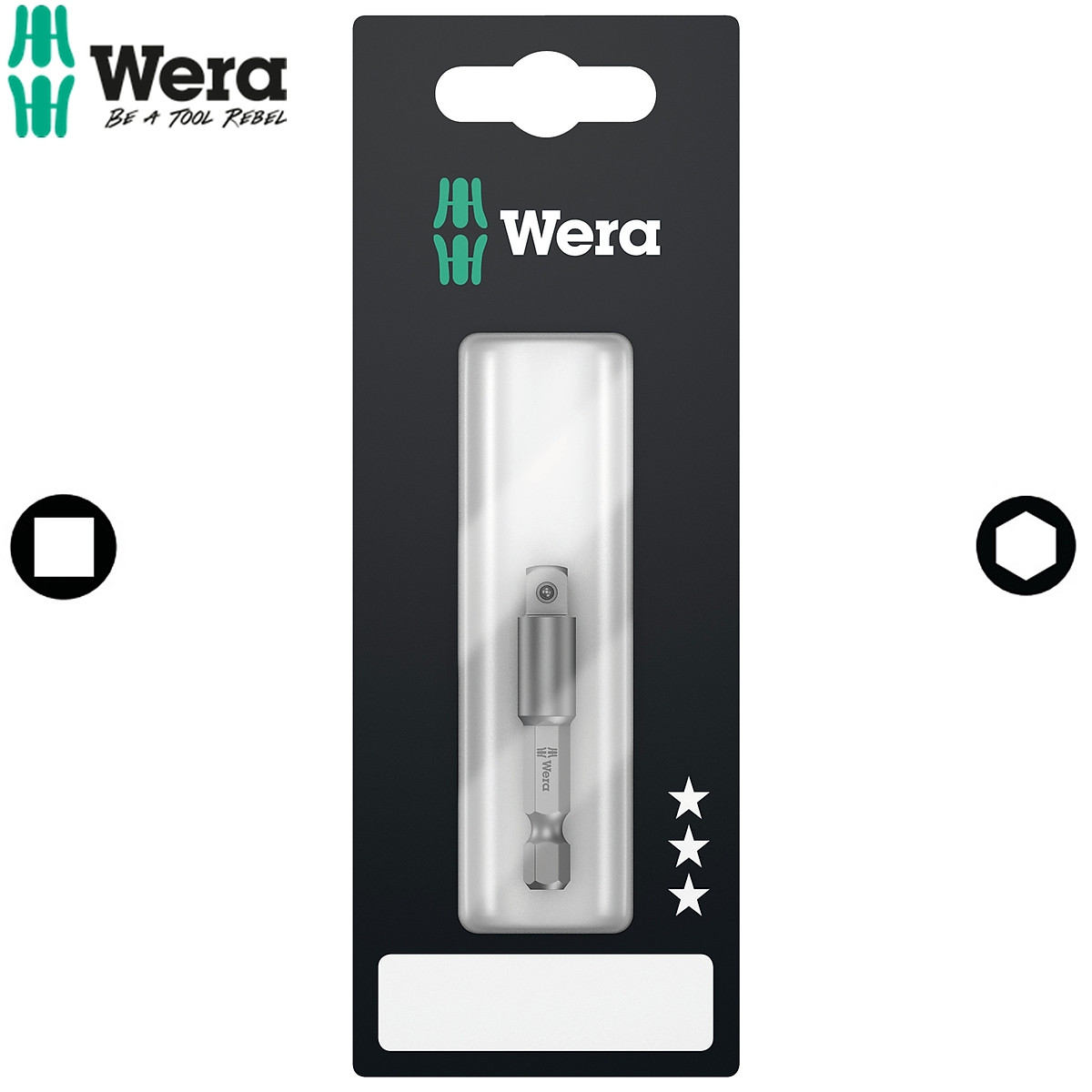 Mua Đầu chuyển nối dài lục giác 1/4" sang vuông 1/4" Wera 05134399001 tại  Wera Official Store
