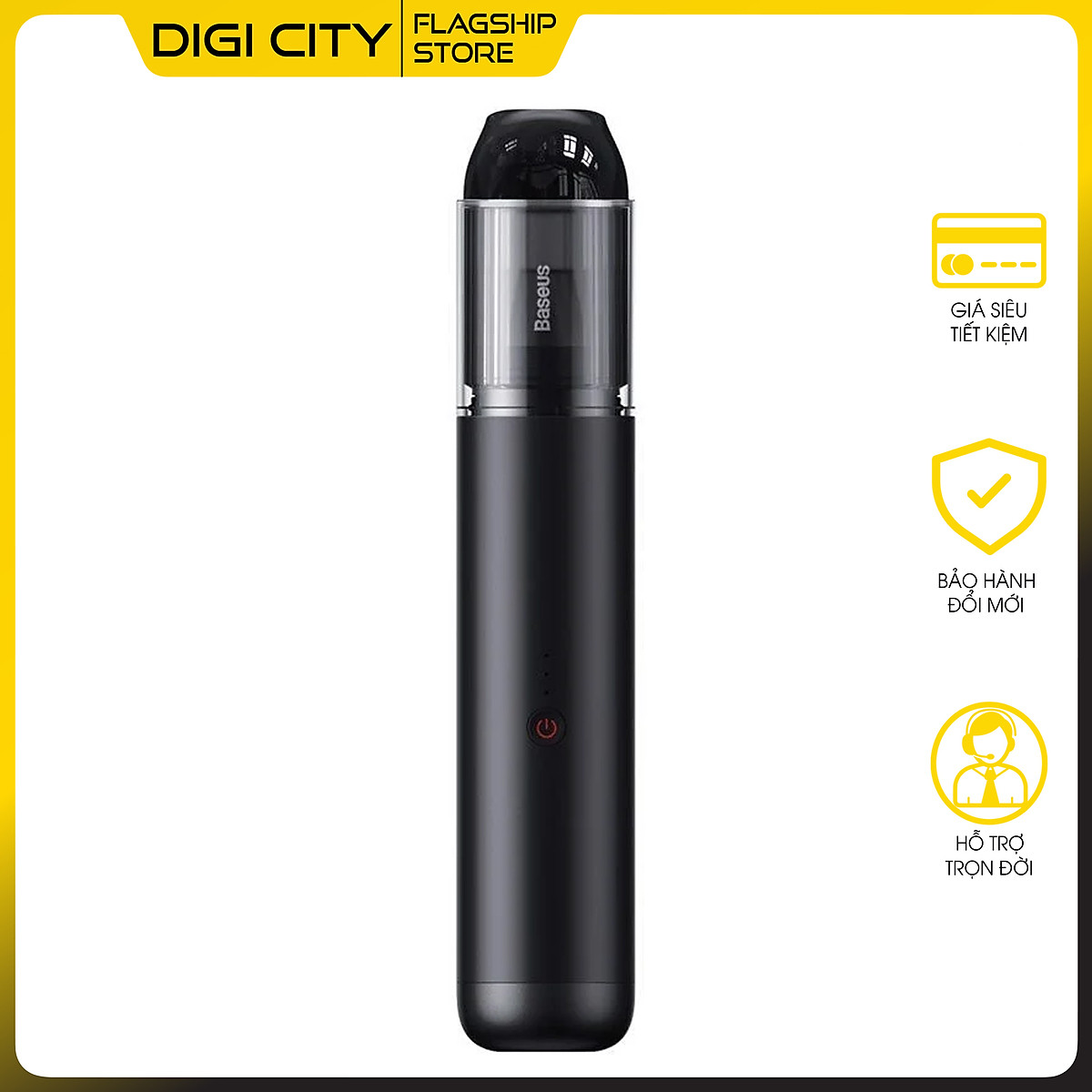Máy hút bụi pin sạc cầm tay Baseus A3 Car Vacuum Cleaner (15000pa, 135W, Vacuum Portable Cleaner) - Hàng Chính Hãng