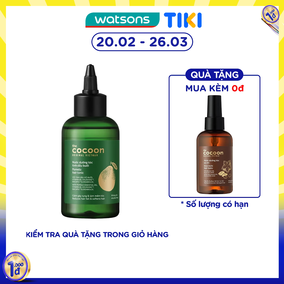 Nước Dưỡng Tóc Cocoon Tinh Dầu Bưởi Pomelo Hair Tonic 140ml