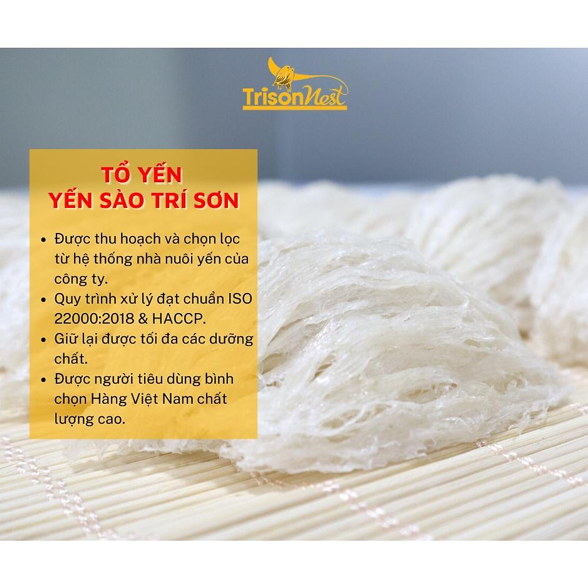 Tổ Yến Tinh Chế - Yến Sào Trí Sơn, Tổ Yến Sạch Lông, Tăng Cường ...