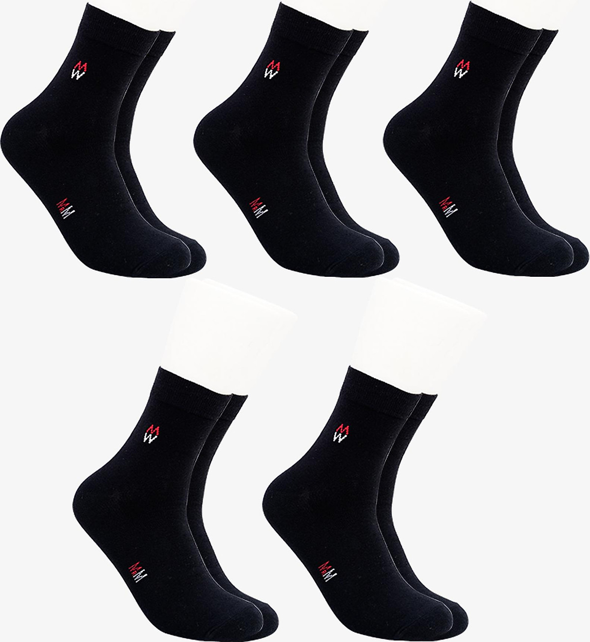 Combo 5 đôi tất nam vớ nam Cổ Dài Cao Câp MRM FASHION (Đen)