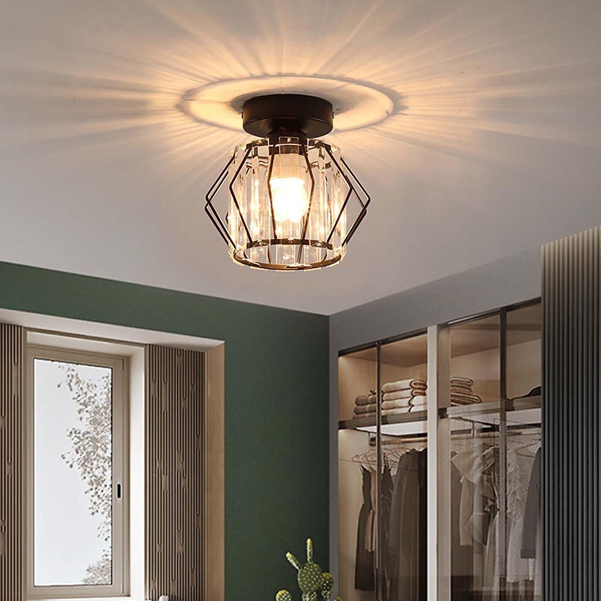 Semi Flush Mount Ceiling Light Fixtures Small Crystal Ceiling Lights Farmhouse Black Metal Cage Indoor Industrial Semi Flush Mount Ceiling Light Fixtures Small Crystal Ceiling Lights Farmhouse Black Metal Cage Indoor Industrial