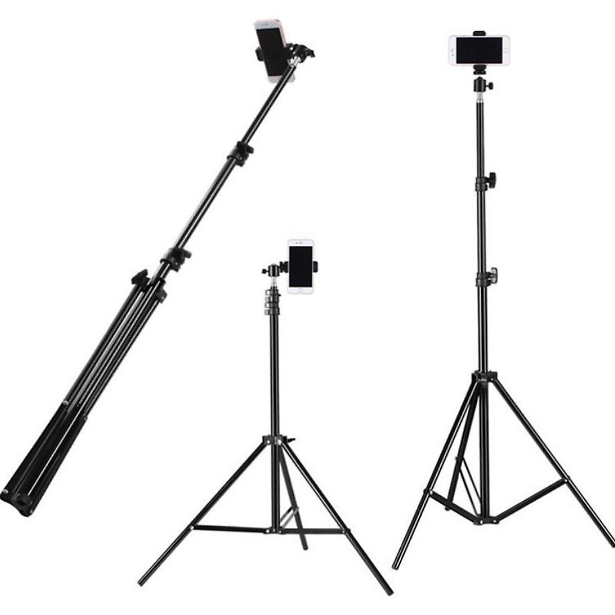 Chân đế điện thoại, máy ảnh dùng để livestream, chụp ảnh, quay tiktok, kiêm gắn đèn livestream , tặng kèm remote bluetooth - Hàng chính hãng