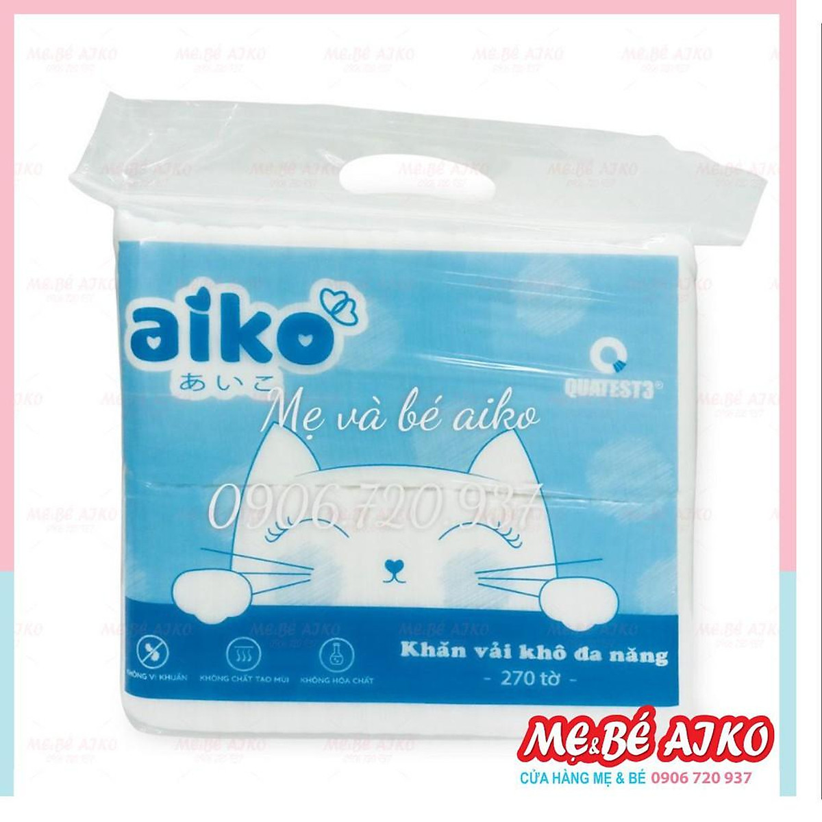 KHĂN VẢI KHÔ ĐA NĂNG AIKO 300g
