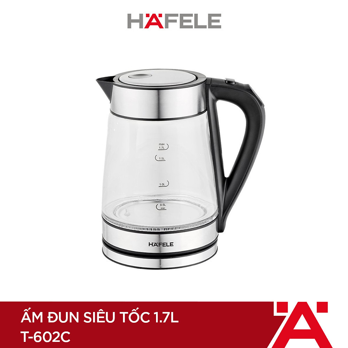 Ấm Đun Siêu Tốc Hafele T-602C - 535.43.732 - 1,7L (Hàng chính hãng)