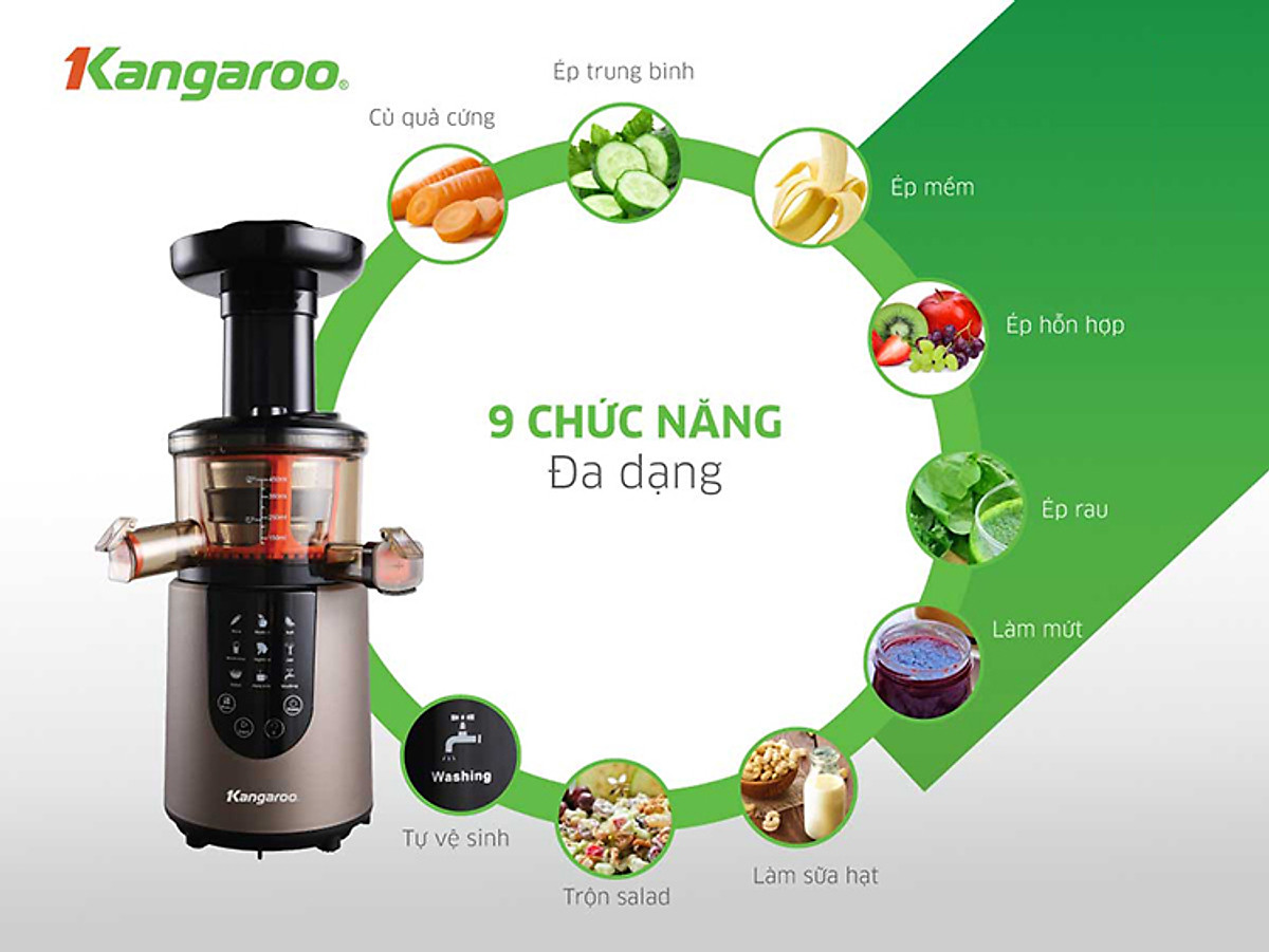 Máy Ép Chậm Kangaroo KG180SJD (180W) - Hàng Chính Hãng