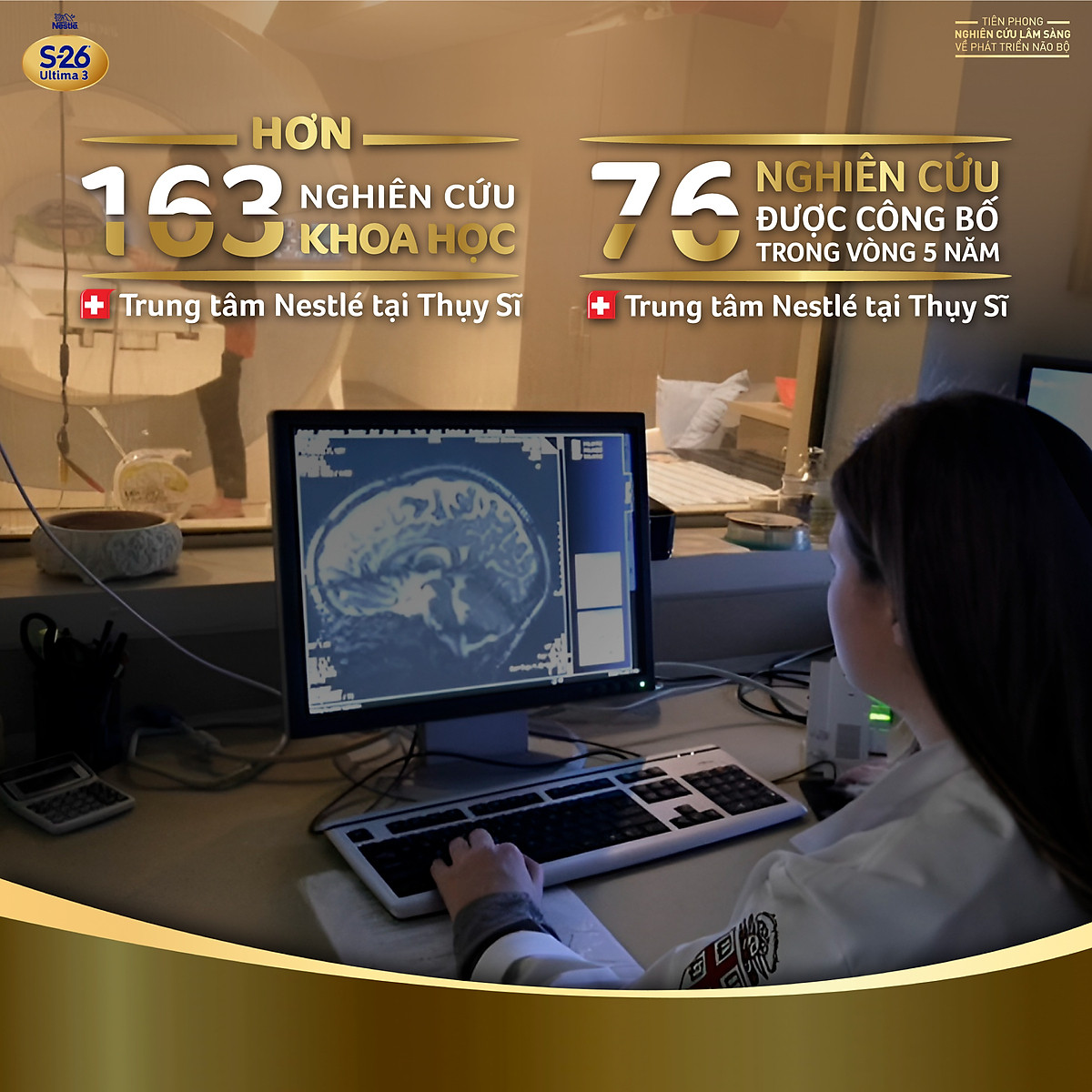 Sữa Bột Nestlé S-26 ULTIMA 3 (S26) 750G tăng tốc độ kết nối não bộ 2,5 lần với NUTRILEARN CONNECT