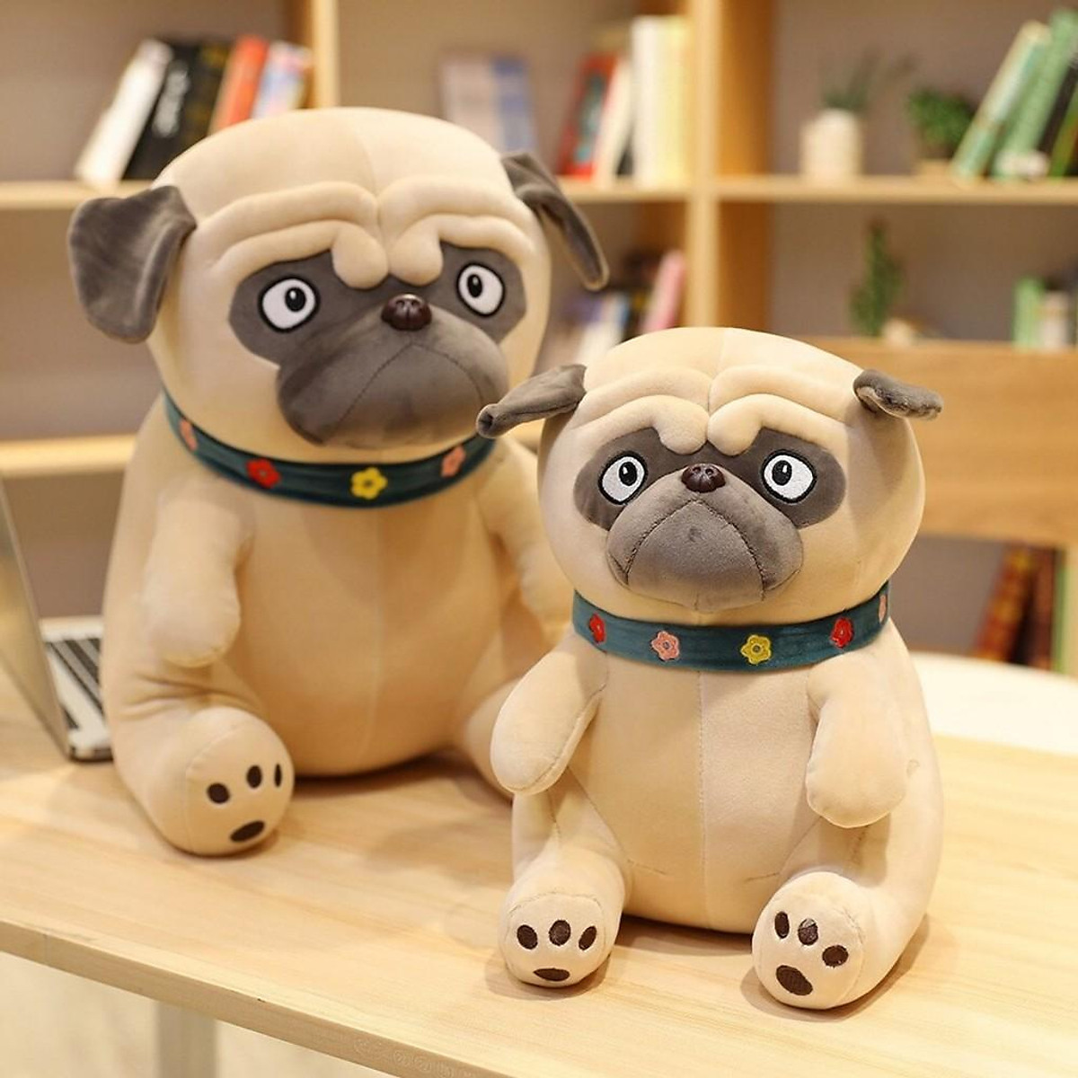 Chó Pug Bông Mặt xệ đủ Size 25 cm , 35 cm ,40 cm , 50cm - Thú bông