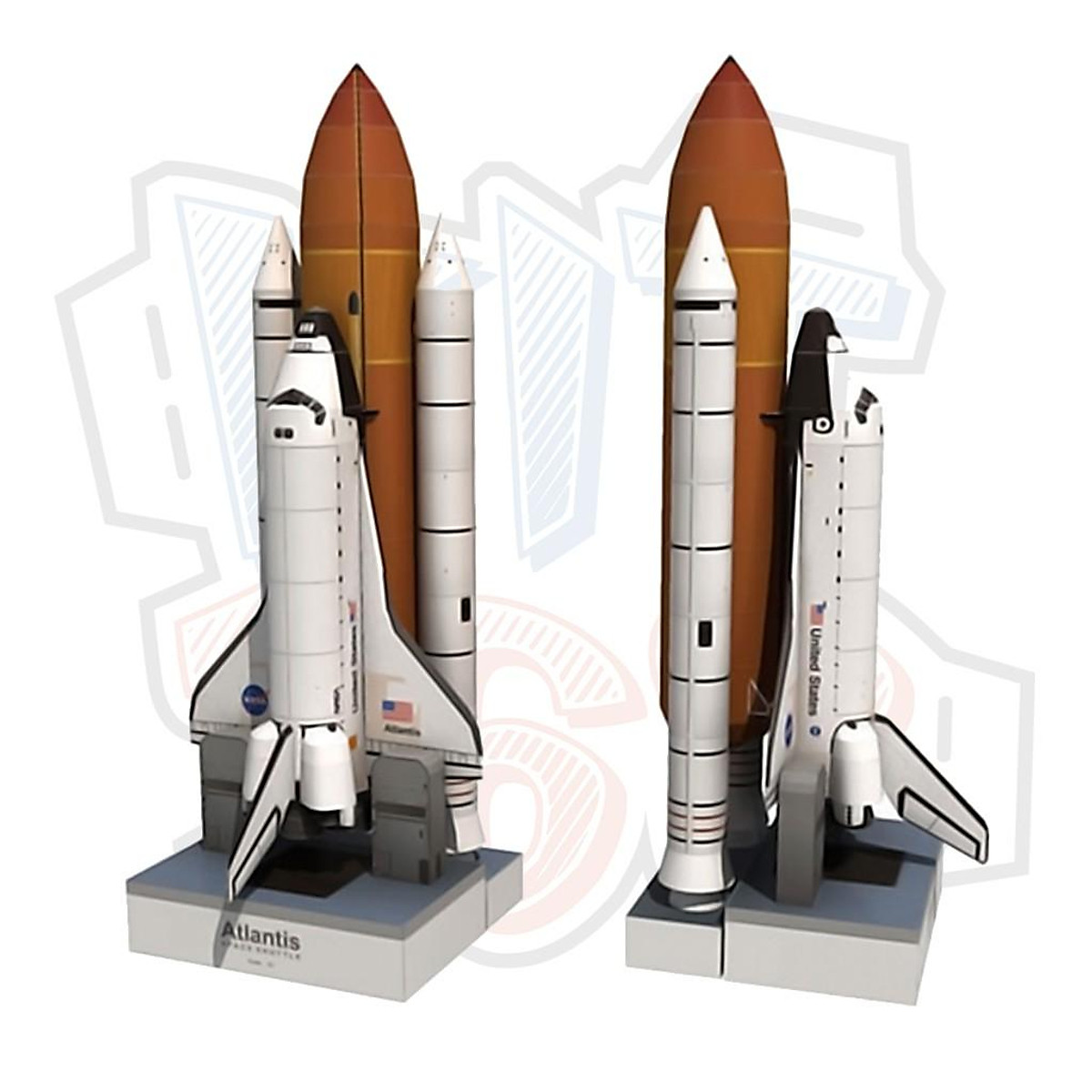 Mua Mô hình giấy phi thuyền không gian vũ trụ tàu con thoi Space Shuttle  Atlantis  Tiki