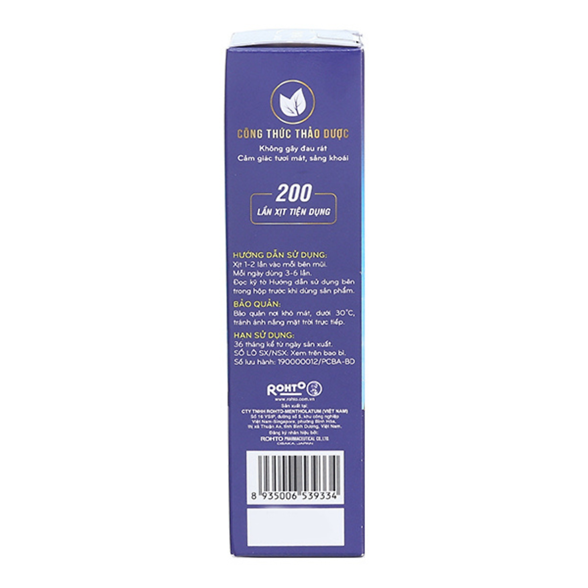 Xịt mũi viêm xoang thảo dược Rohto Nosewash 35ml