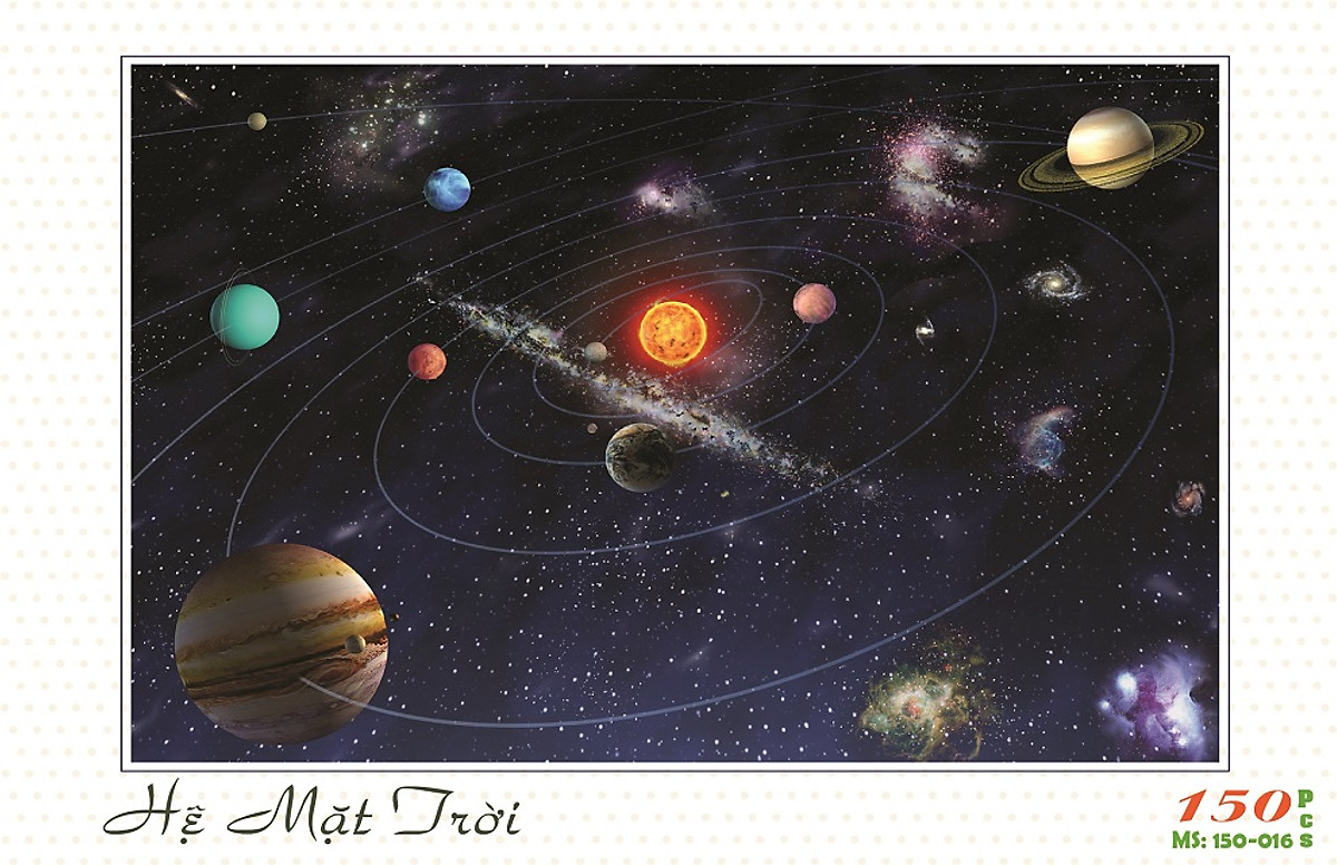 Bộ tranh xếp hình 150 mảnh – Hệ Mặt Trời - Lắp ghép, Xếp hình