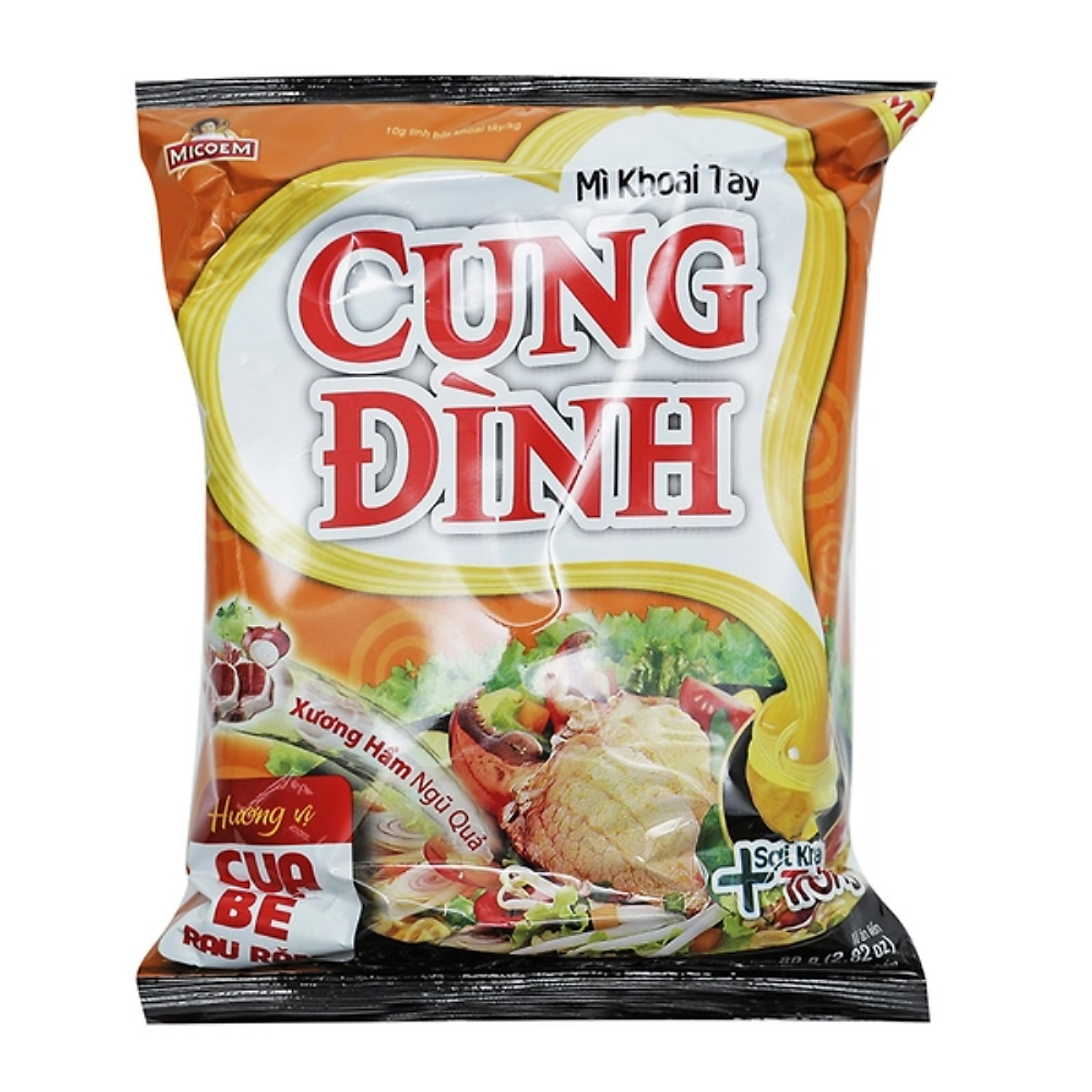 Thùng 30 Gói Mì Khoai Tây Cung Đình Hương Vị Cua Bể Rau Răm