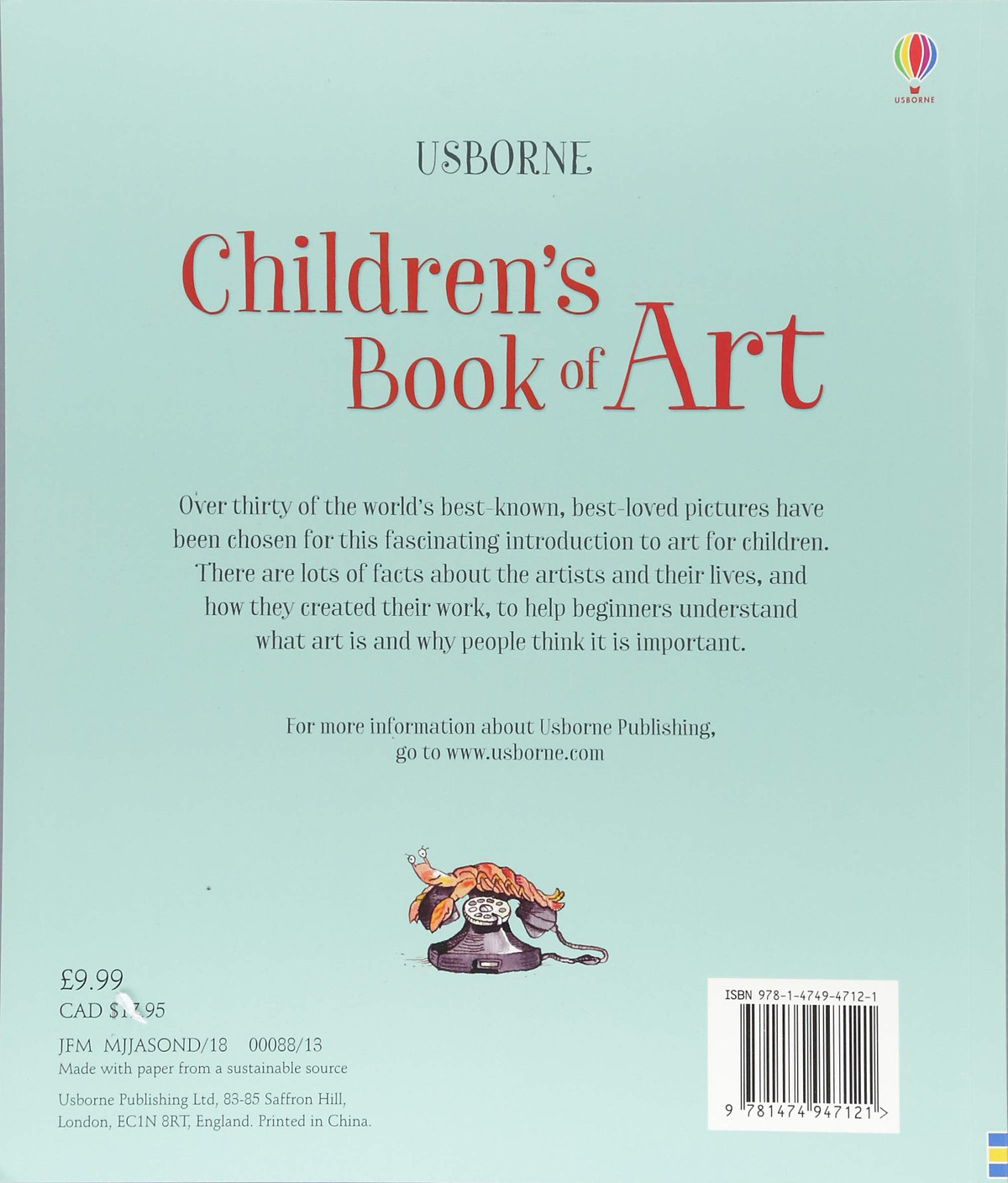 Sách tiếng Anh - Usborne Children's Book of Art