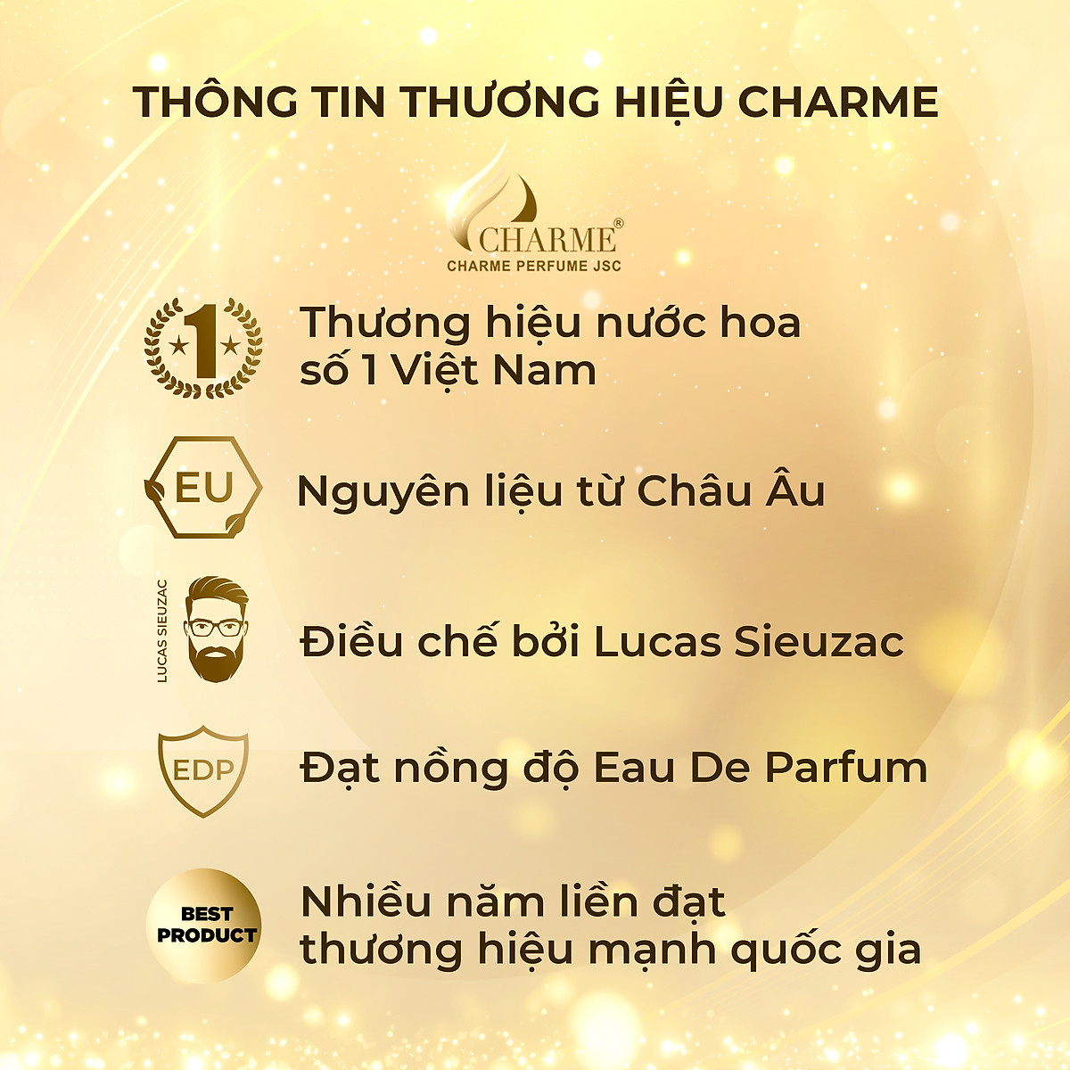 Nước hoa nữ thơm lâu, Charme Just For You, lãng mạn và tinh nghịch, cho nàng thêm tự tin, 50ml/10ml