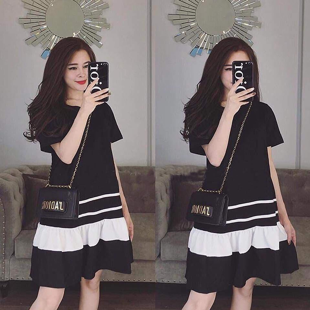 Đầm Bigsize MS516. Khách Ib Để Được Tư Vấn Chọn Size.