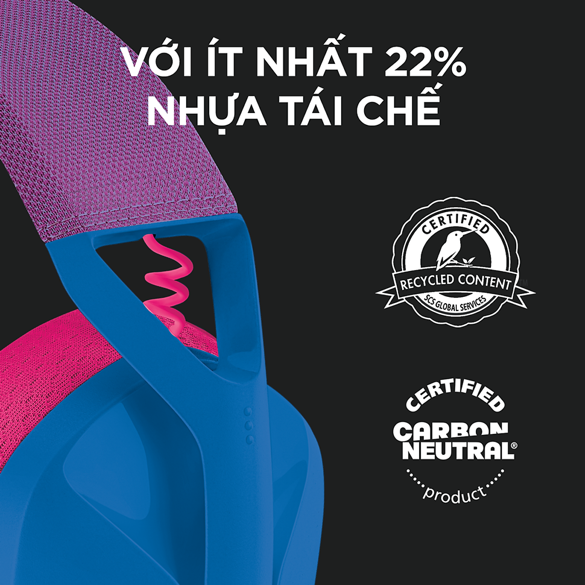Tai nghe game không dây Bluetooth và Lighspeed Logitech G435 – Mic ảo tích hợp, nhẹ, tương thích PC, Điện thoại, PS4, PS5 -Hàng chính hãng