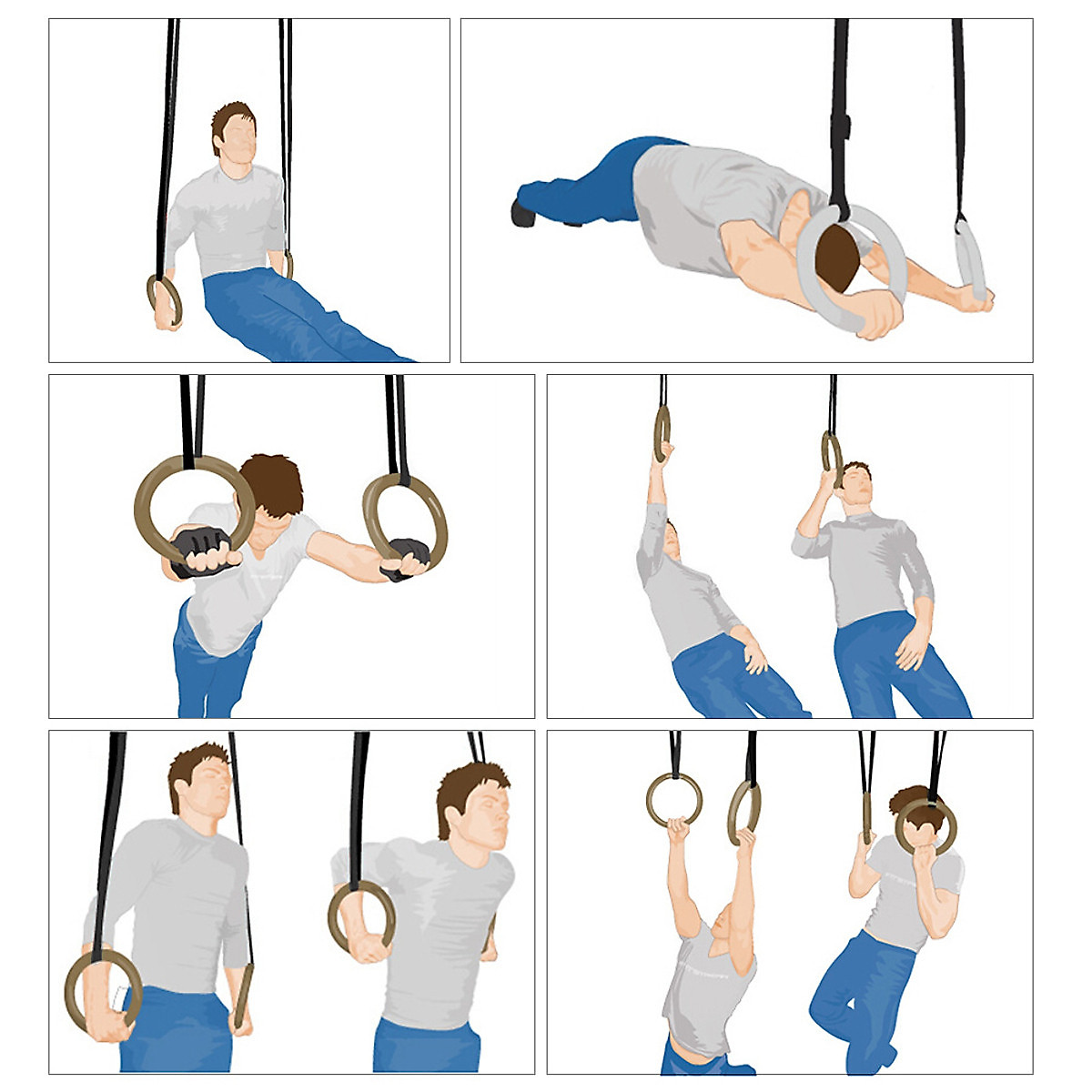 Vòng Treo Gỗ Tập Gym Gymnastic Rings Cleacco