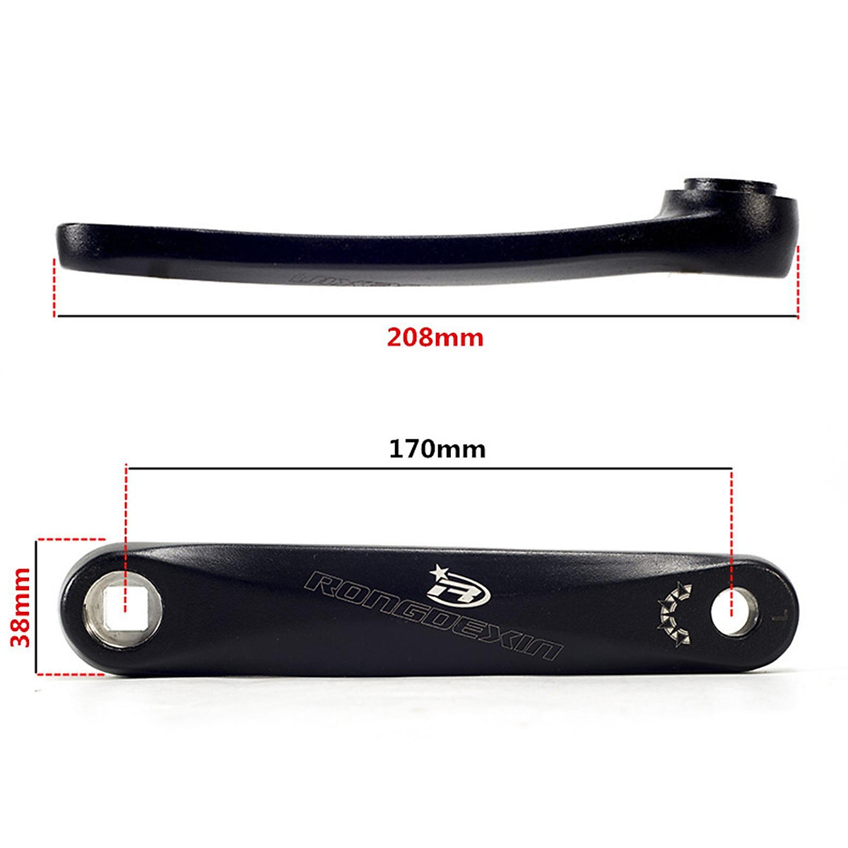 VGEBY Fiets Crank Arm Set Hoge Hardheid Fiets Crank Mid Motor Cranks voor BMX Old School Cruiser Cyclocross Bike