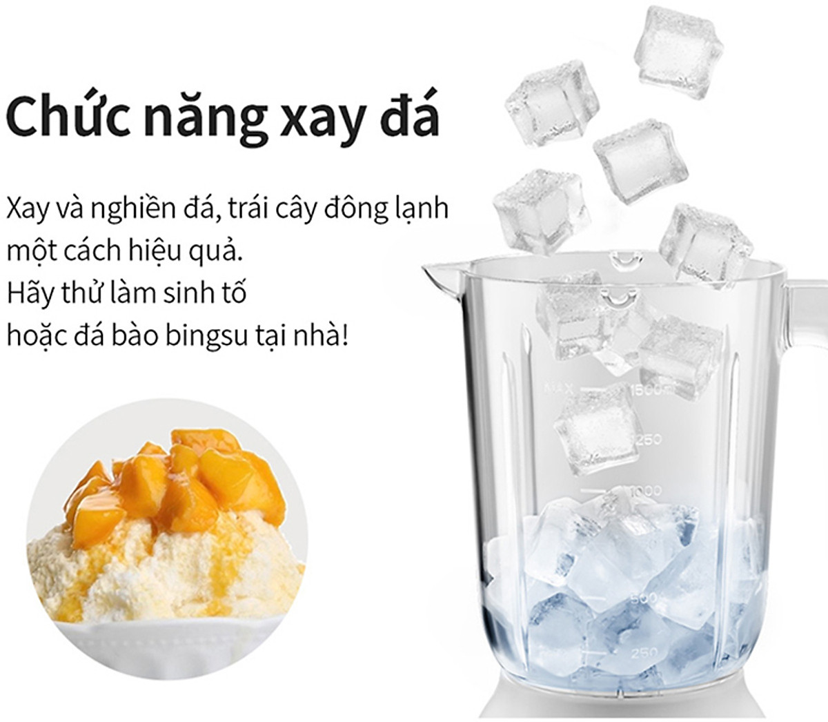 Máy xay sinh tố Locknlock Multi Blender EJM416WHT (800W) - Hàng chính hãng