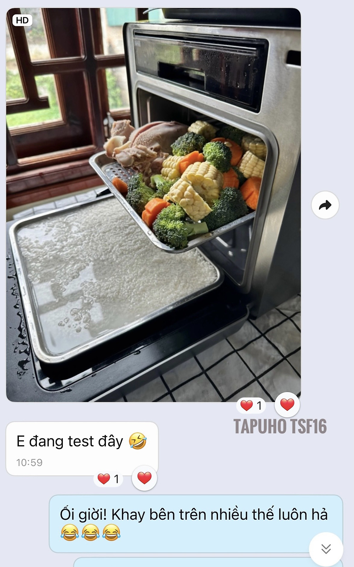 Nồi chiên hơi nước cao cấp TAPUHO TSF16 - Thương hiệu Đức - 2.800w - 16 lít - BH 2 năm