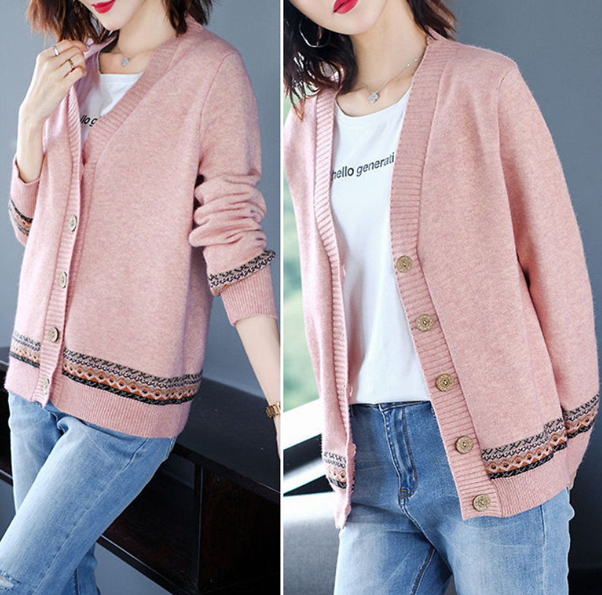 Áo Cardigan Nữ Họa Tiết Xinh Thời Trang Korea ALN037 MayHomes Mẫu Mới Mùa Xuân Áo Cardigan Nữ Họa Tiết Xinh Thời Trang Korea Aln037 Mayhomes Mẫu Mới Mùa Xuân