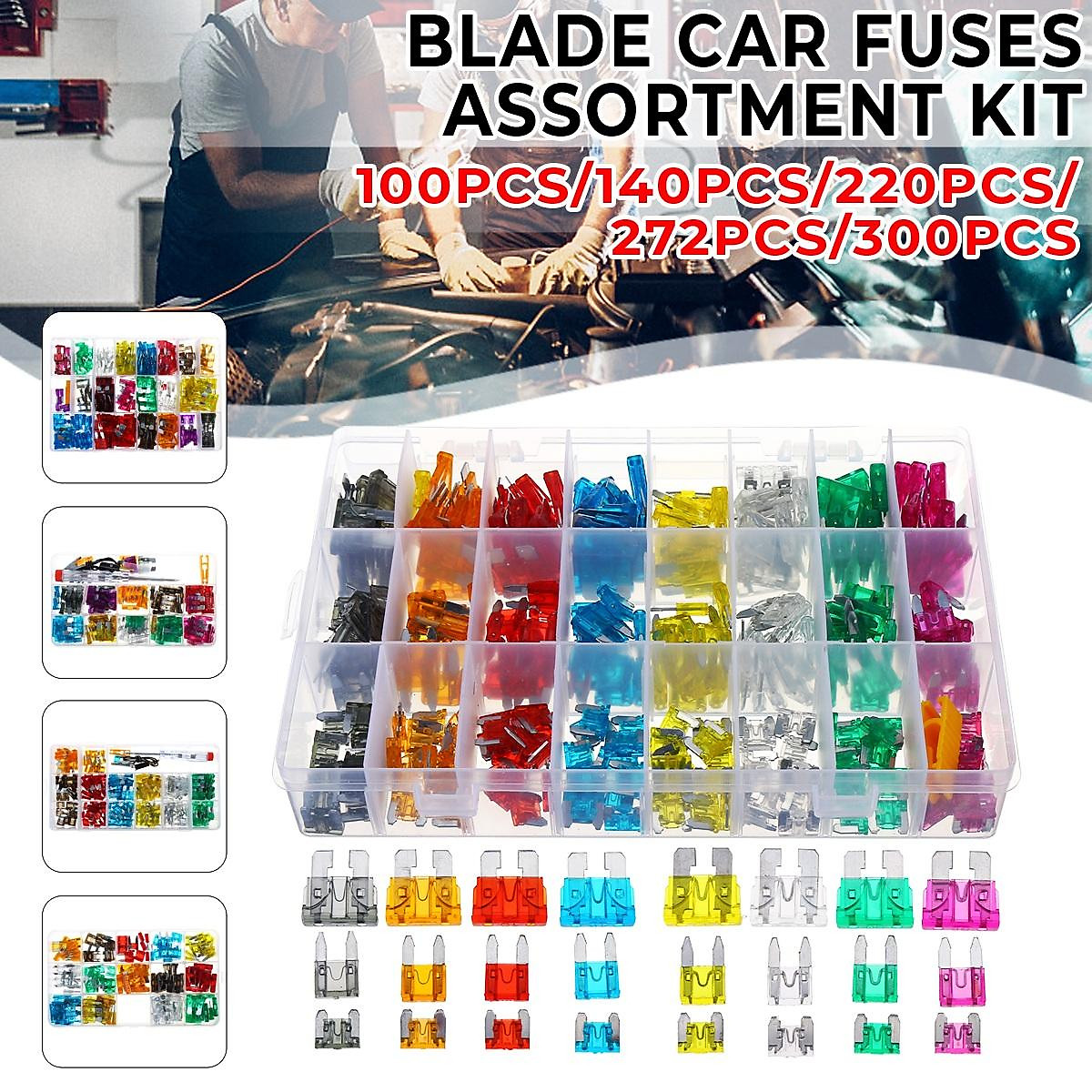 Mua 300pcs Blade Car Fuses Assortment Kit ,Medium + Small (5A/7.5A/10A