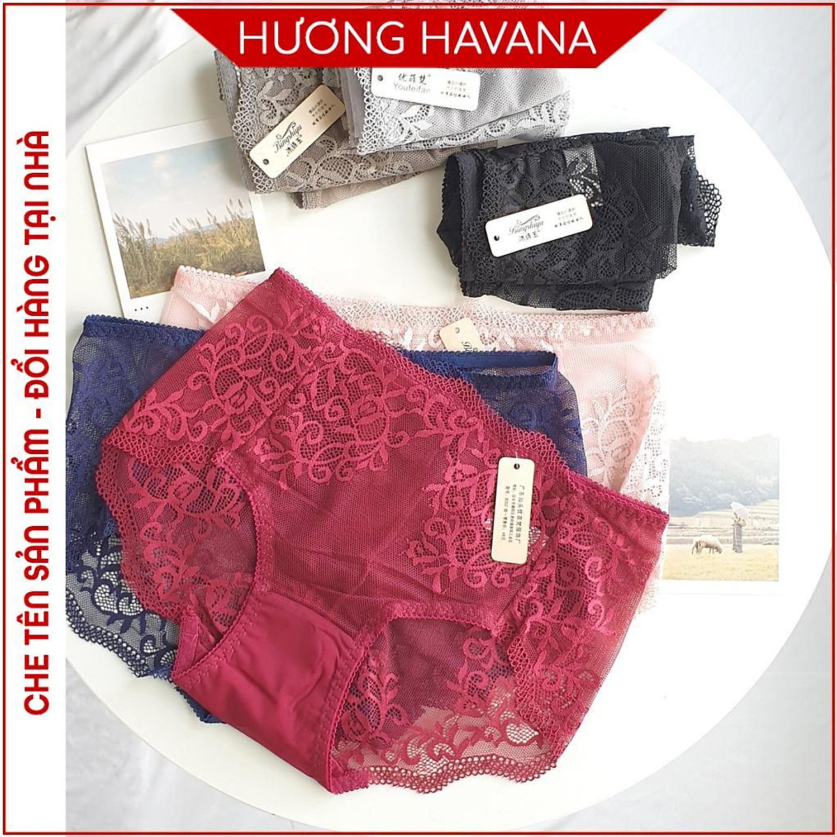 Quần lót nữ ren lưới cạp cao Royal Babe - Quần chip gen bụng Havana FLQ124