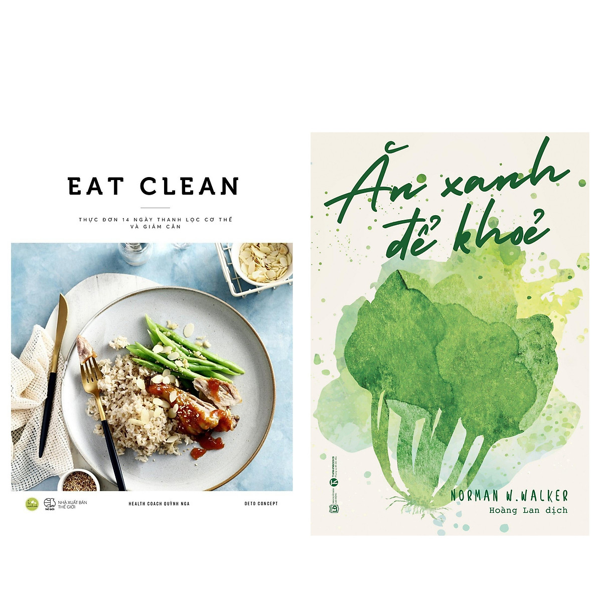 Combo Sách Nấu Ăn: Ăn Xanh Để Khỏe + EAT CLEAN - Thực Đơn 14 Ngày Thanh Lọc Cơ Thể Và Giảm Cân (Bộ 2 Cuốn Sách Giúp Cơ Thể Khỏe, Đẹp - Tặng Kèm Bookmark Green Life)