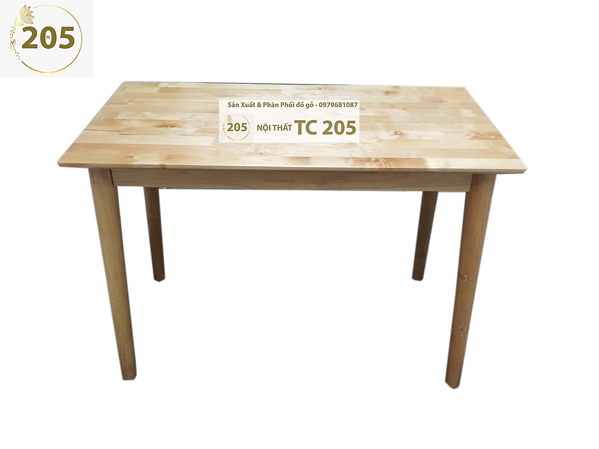 Bàn làm việc, bàn học gỗ tự nhiên cao cấp 60x 120 cm - TC205