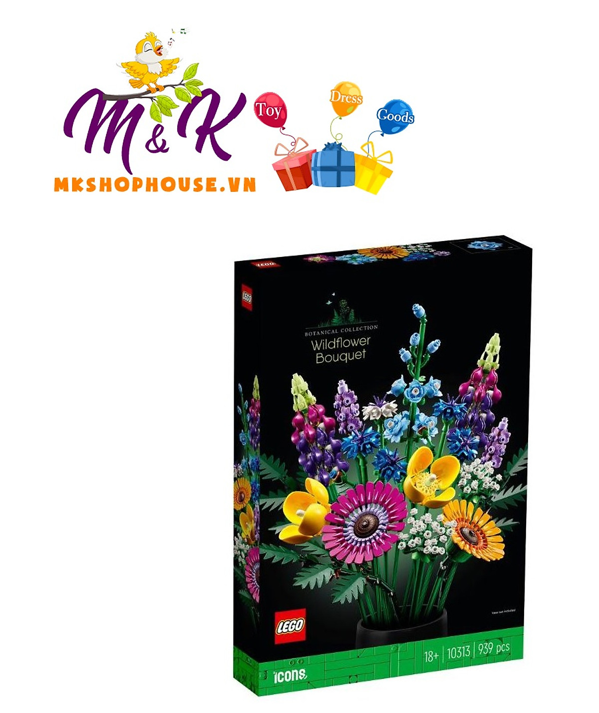 Đồ Chơi LEGO ADULTS Bó Hoa Trang Trí Lego 10313 (939 chi tiết)
