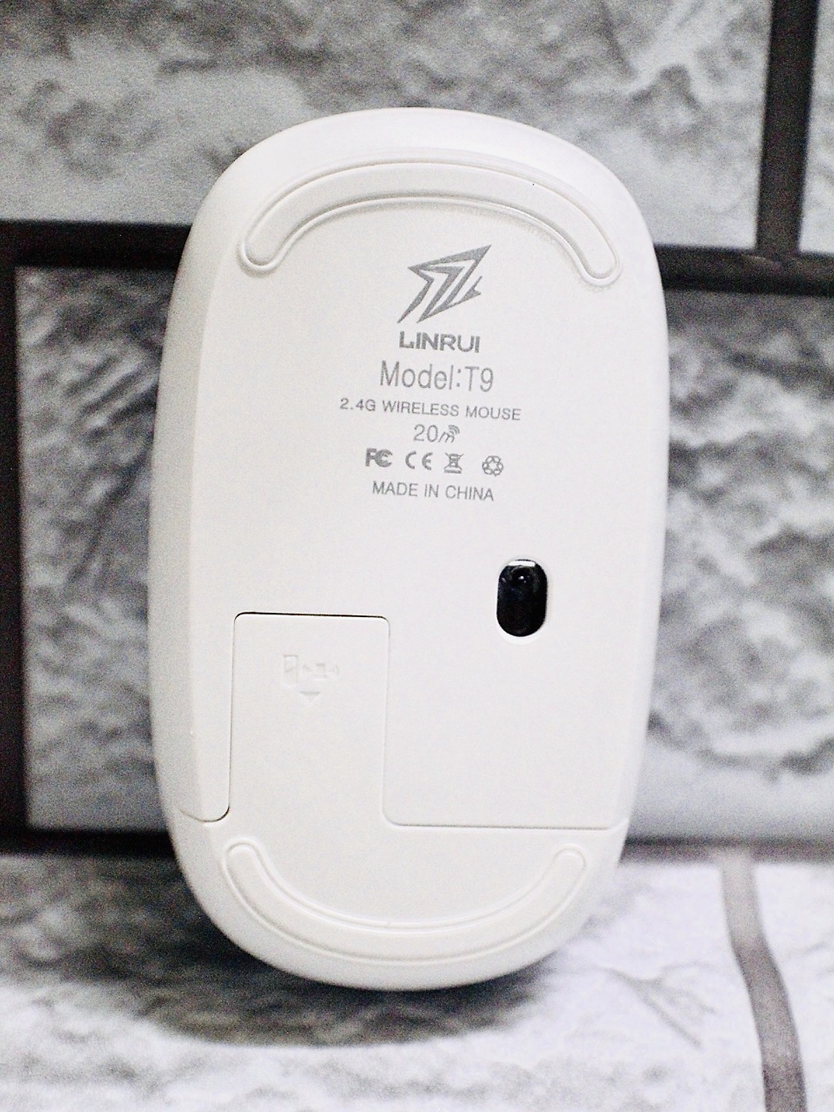 Chuột Không Dây Tĩnh Âm 2.4GHz Linrui T9 Họa Tiết Siêu Dễ Thương - Hàng Chính Hãng