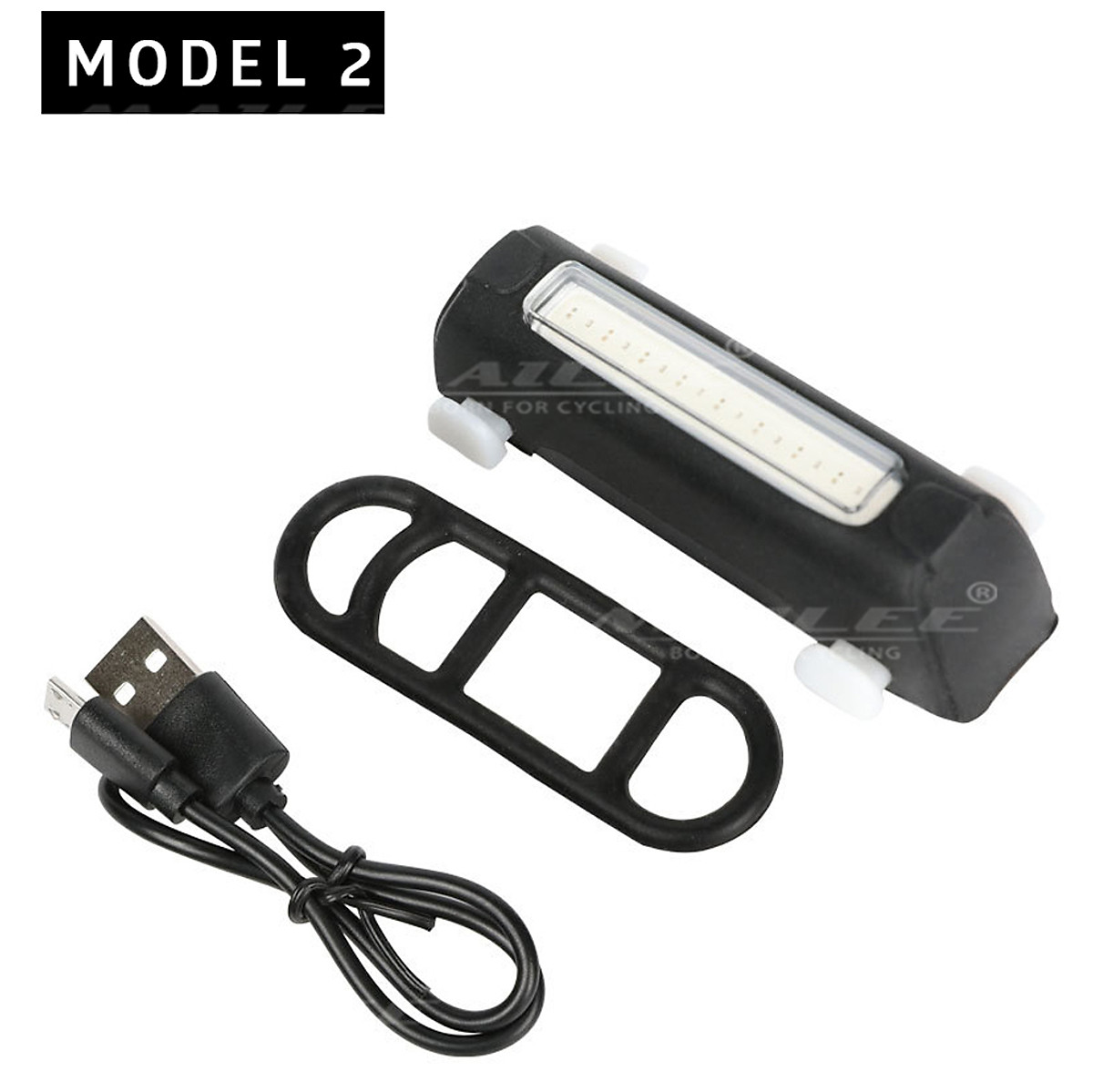 Đèn đuôi xe đạp xanh đỏ cảnh sát COB 120lumens chống nước IPX4 sạc điện FGY306 Mai Lee