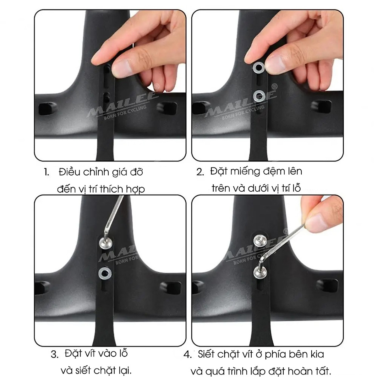 Giá đỡ đồng hồ đo/ đèn pin cho xe đạp đa năng YQ-2006 mở rộng gắn tay lái, tiết kiệm không gian, chất liệu nhôm phù hợp với xe đạp touring - Mai Lee
