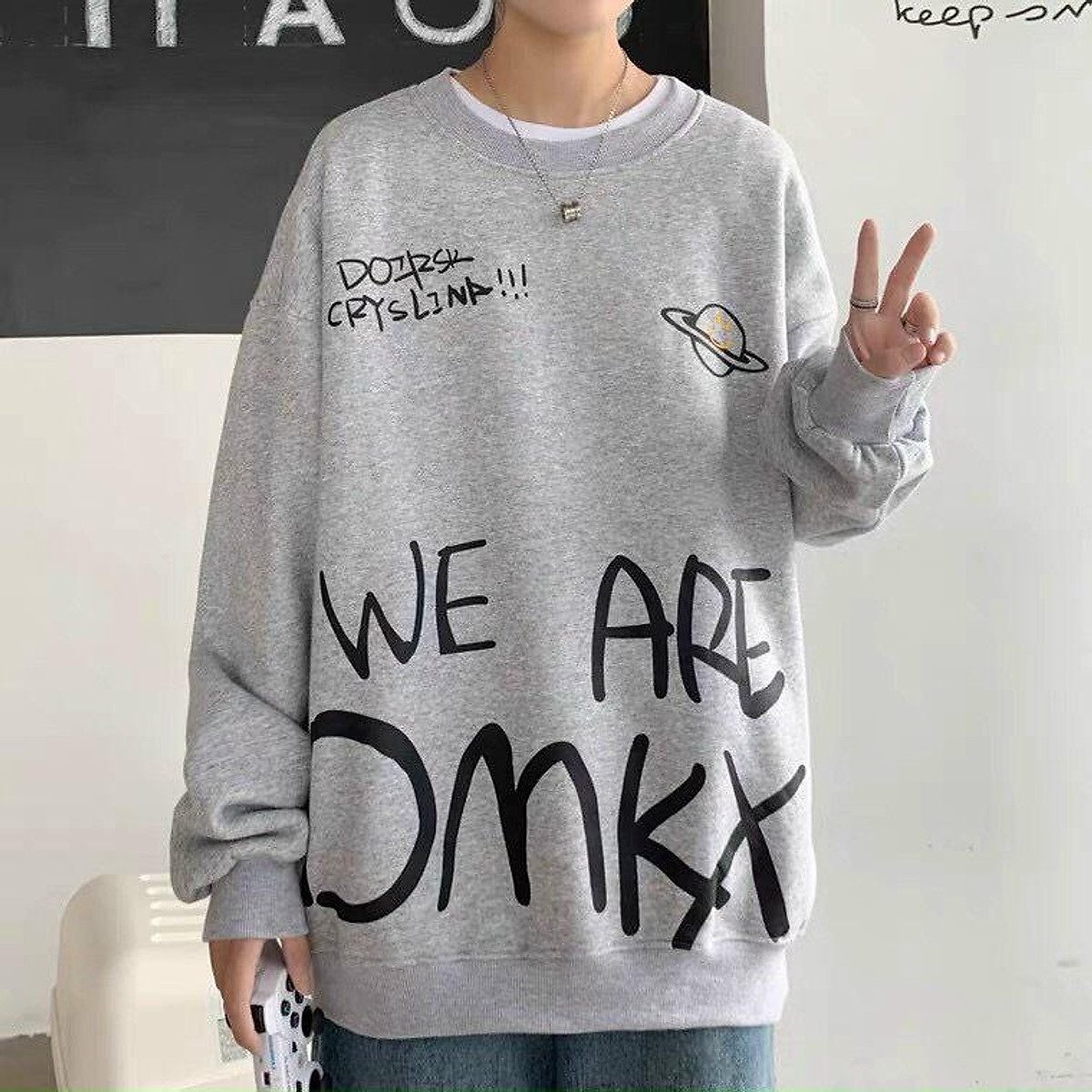 ÁO HOODIE SWEATER NAM NỮ - Màu xám khói 