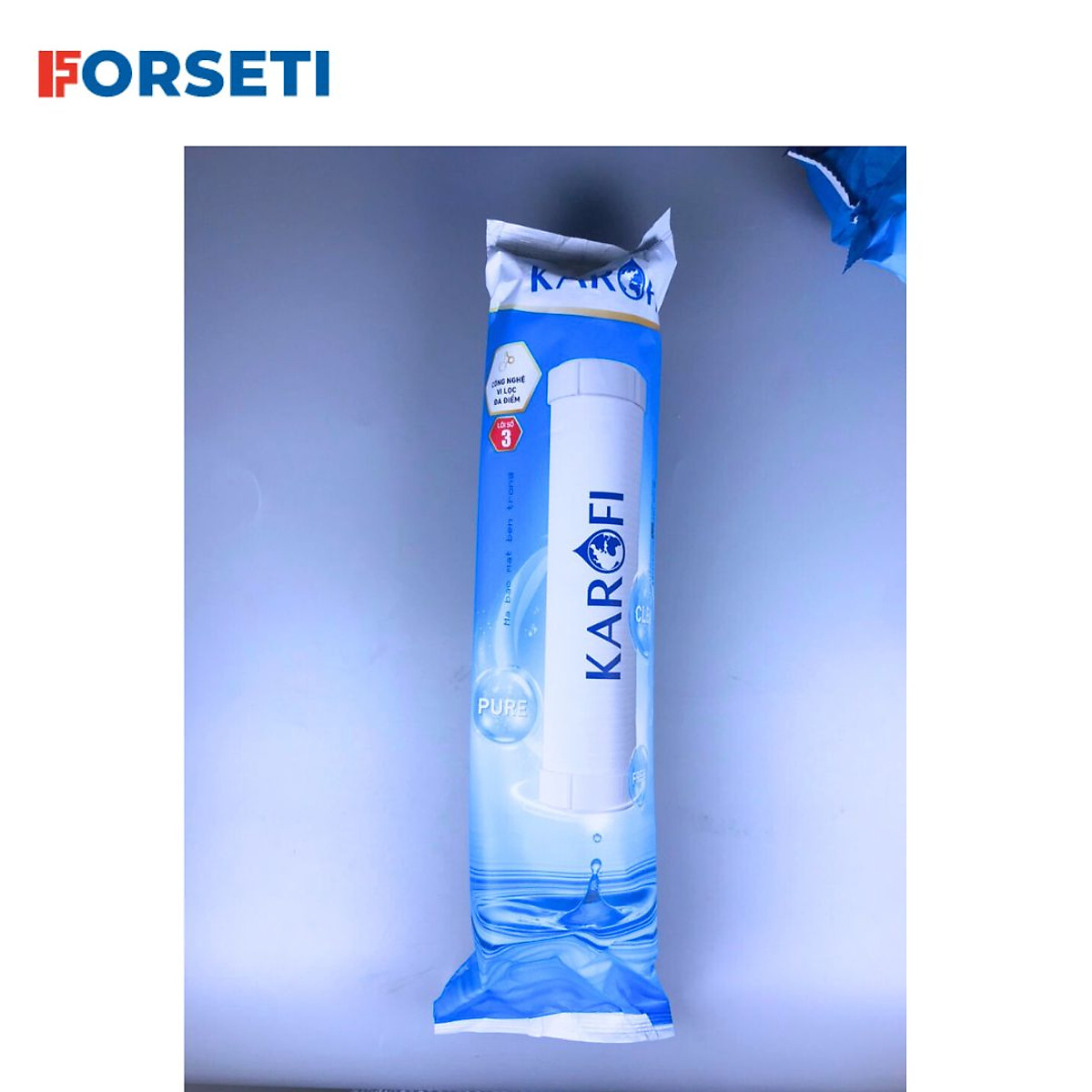 Bộ 3 lõi lọc nước 123 hàng chính hãng Karofi với lõi số 2 OCB nhỏ cắm nhanh, dùng cho các dòng máy N-e.