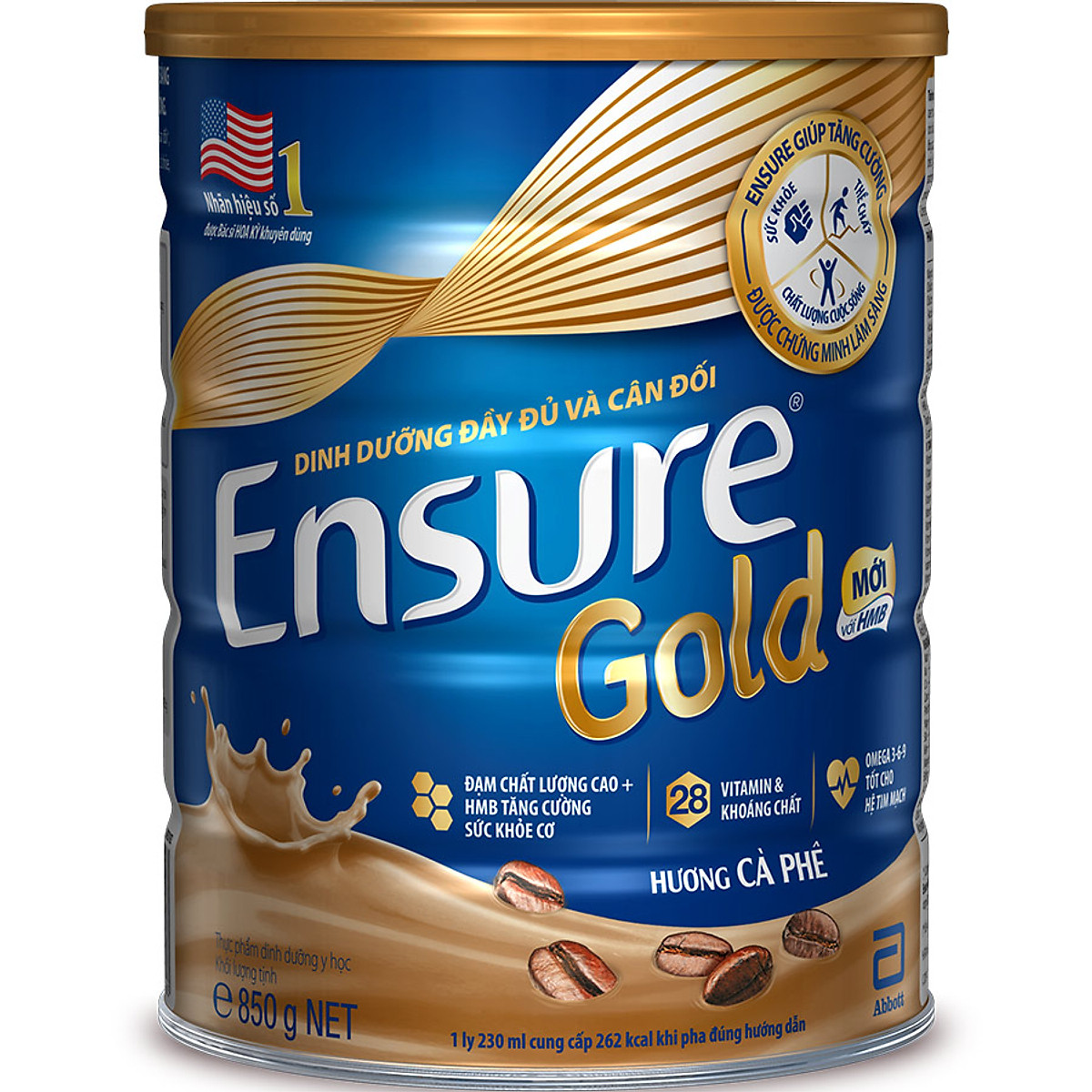 Sữa Bột Abbott Ensure Gold Coffee 850g
