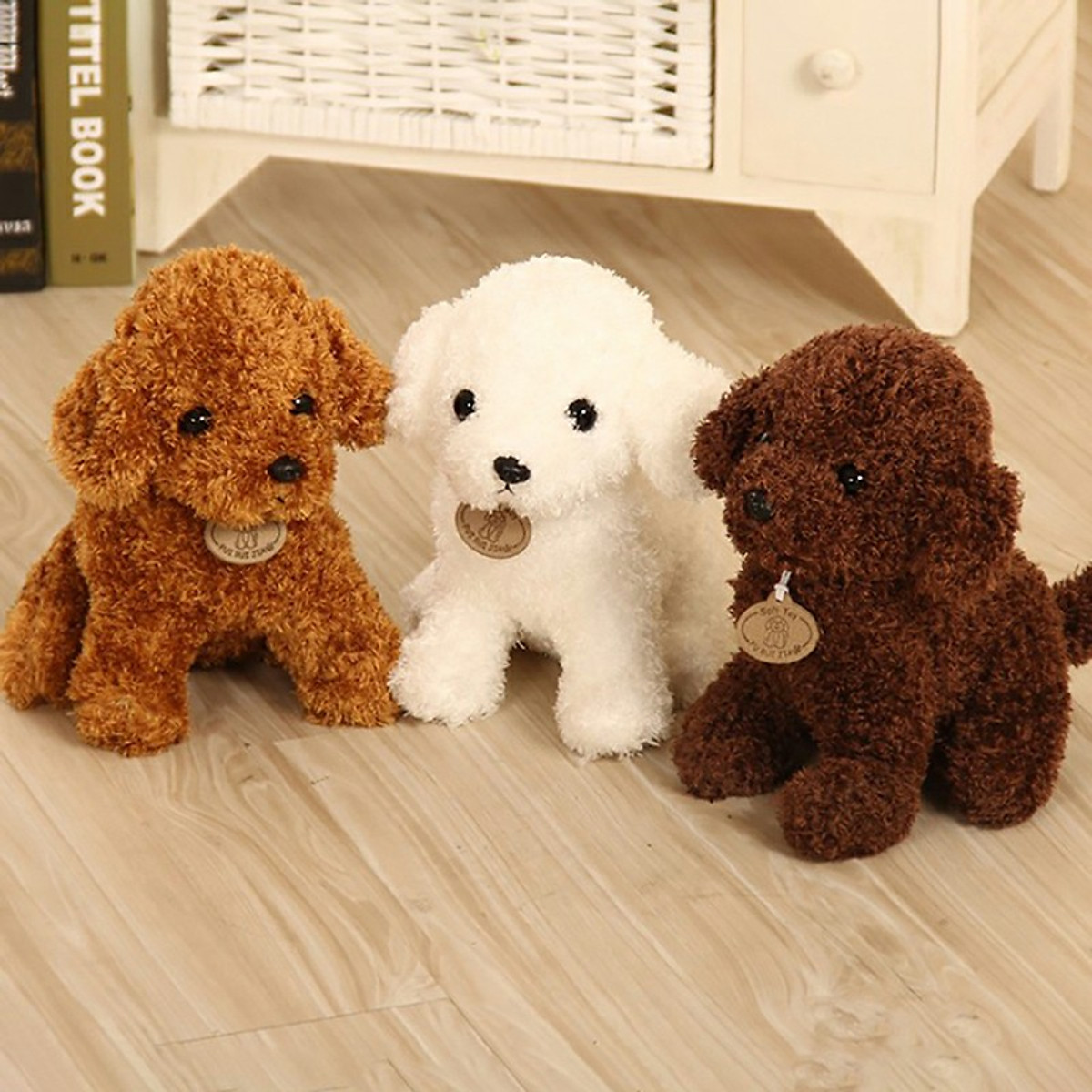 Gấu bông Chó Poodle lông xù nhồi bông cao cấp - Thú bông