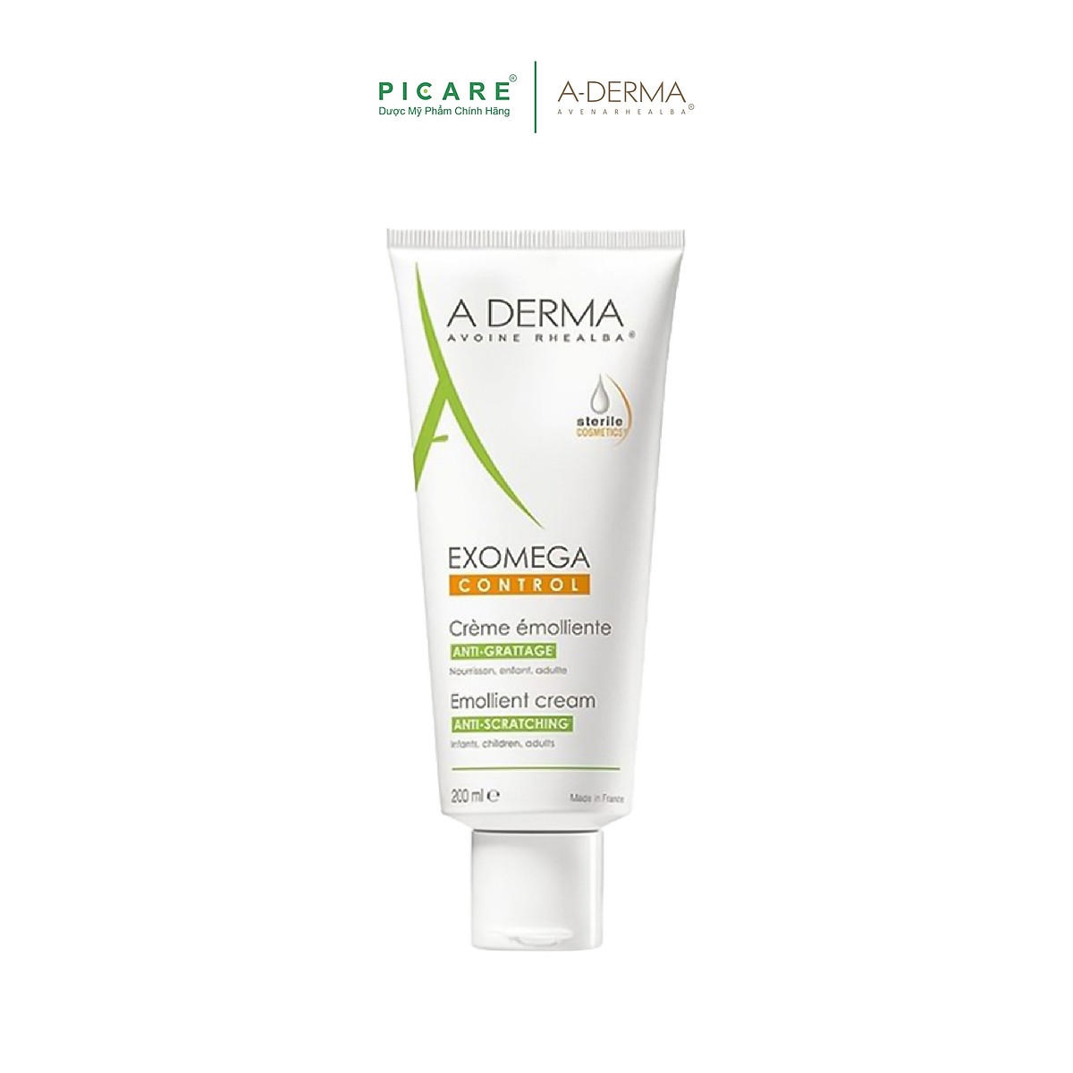 Kem Dưỡng Ẩm A-Derma Cho Viêm Da Cơ Địa & Da Khô Exomega Allergo Emollient Cream 200ml