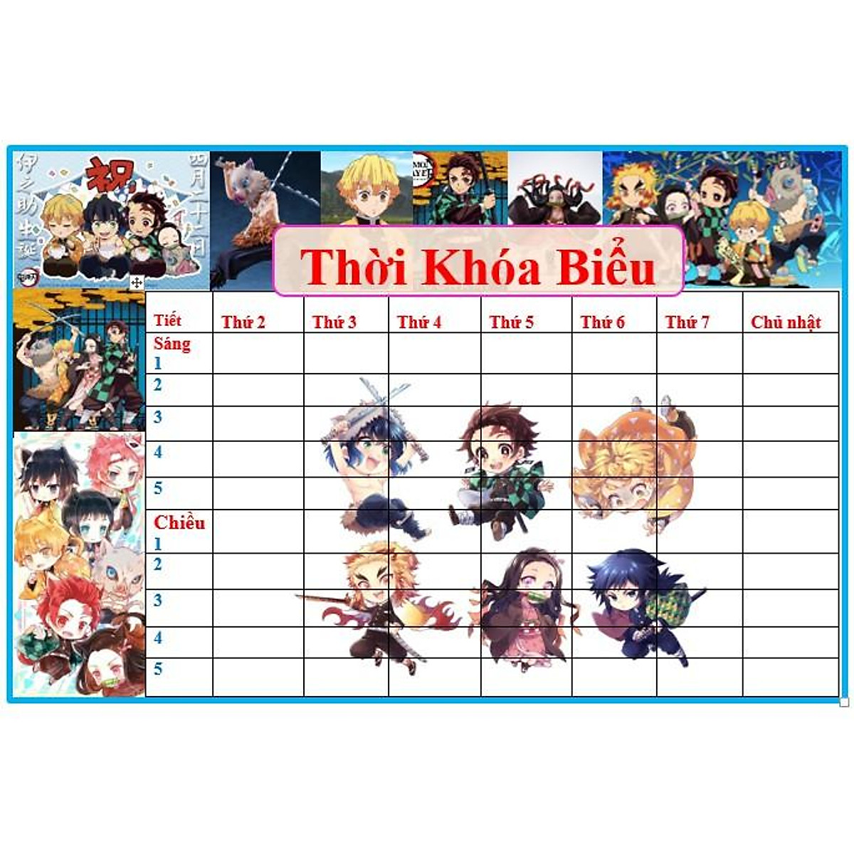 Thời khóa biểu anime Tokyo Revengers (50 mẫu khác nhau)- Combo 3 mẫu khác  nhau- 22k/3 tờ | Lazada.vn