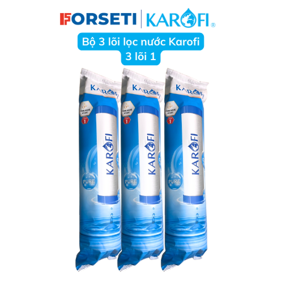 Combo 3 lõi số 1 - Công nghệ vi lọc Karofi hàng chính hãng