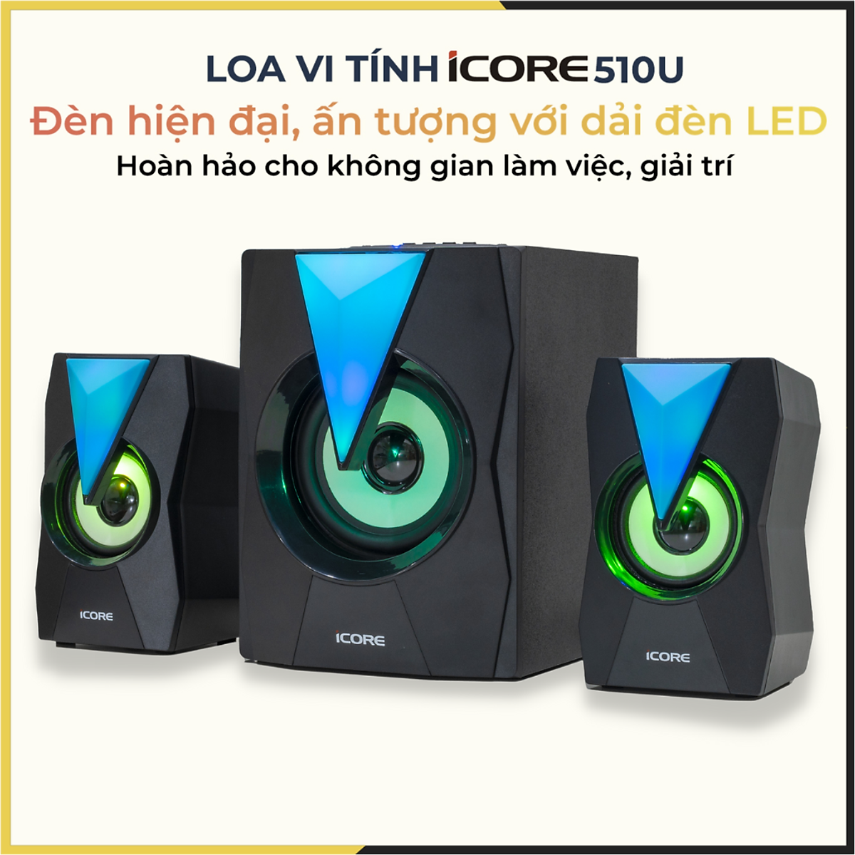 Loa Vi Tính 2.1 iCore 510U - Hàng Chính Hãng