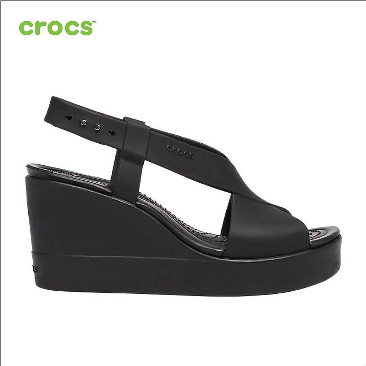 Mua Giày Đế Xuồng Nữ crocs Brooklyn 206222 - Đen - W7 tại Supersports  Vietnam